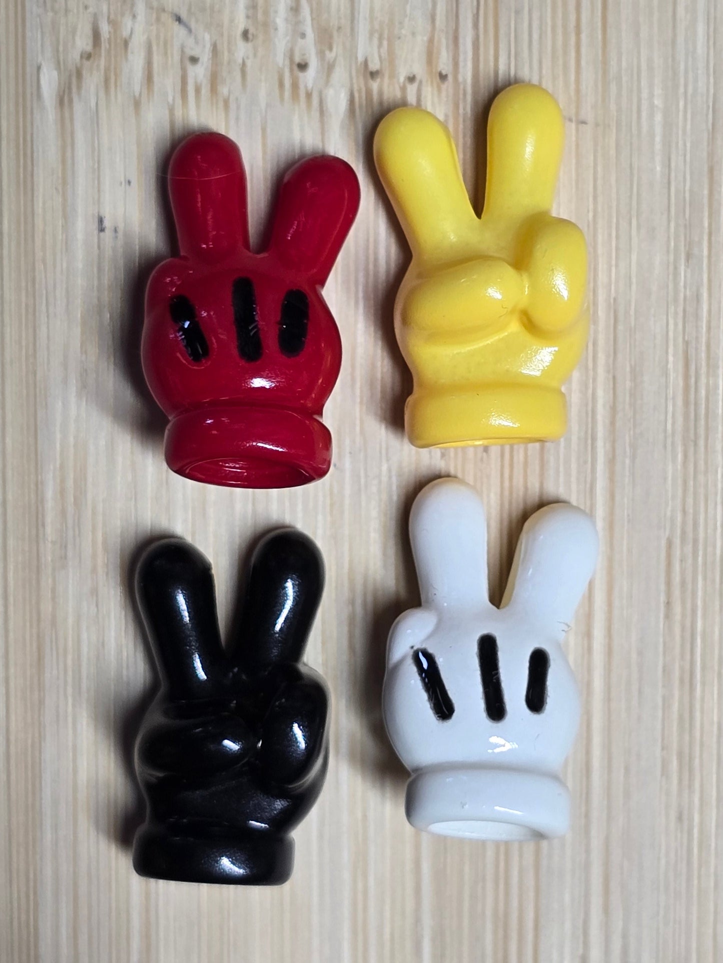 Acrylic beads- DS hand with peace sign