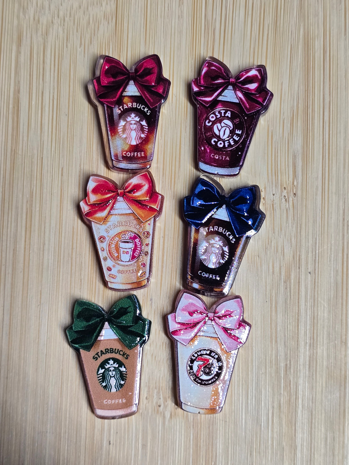 Acrylic focal beads coffee mix