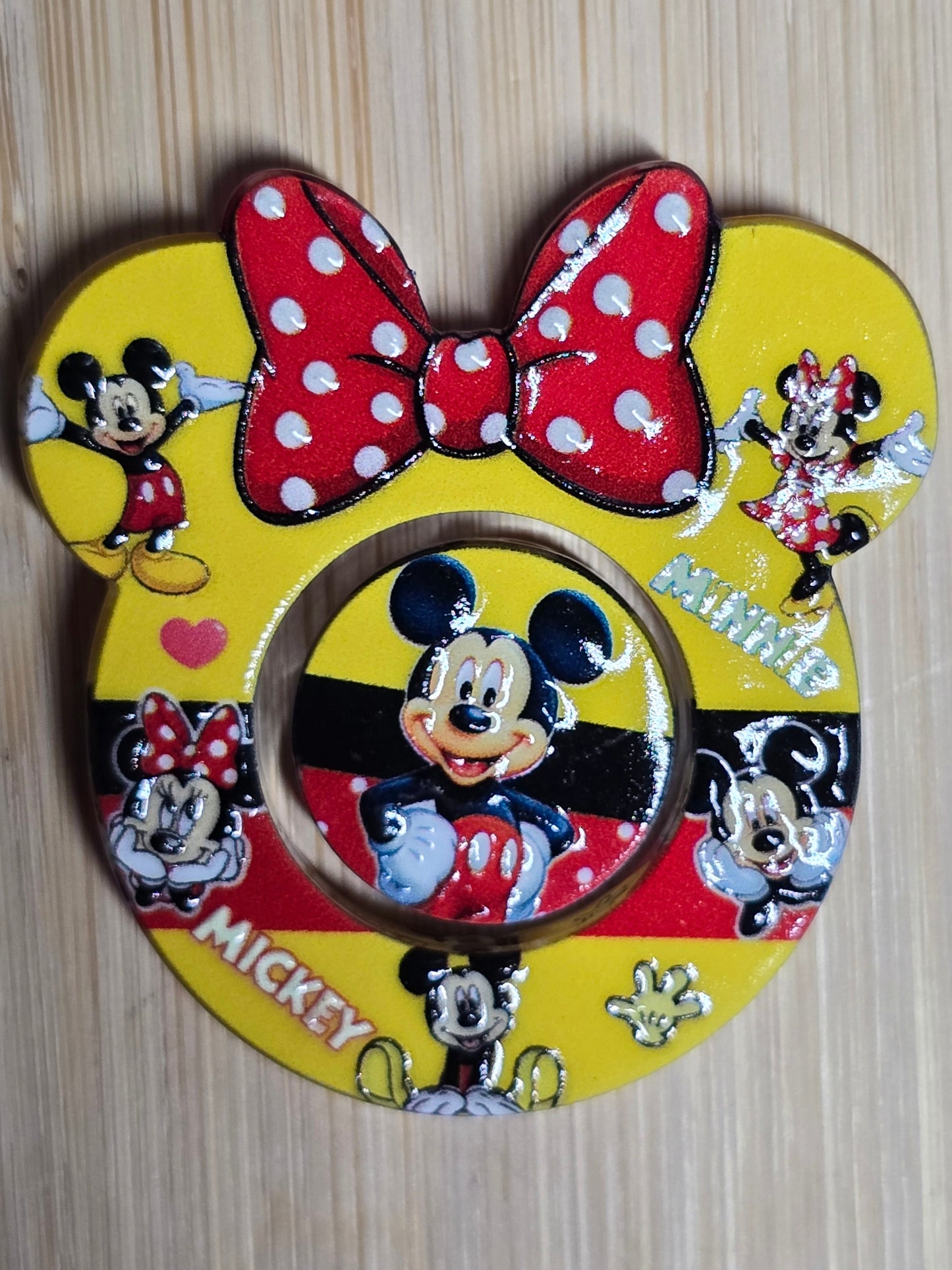 Acrylic focal beads- DS mouse ears spinner set