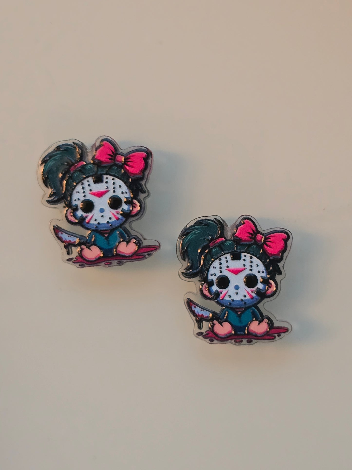 Acrylic focal beads little horror girl