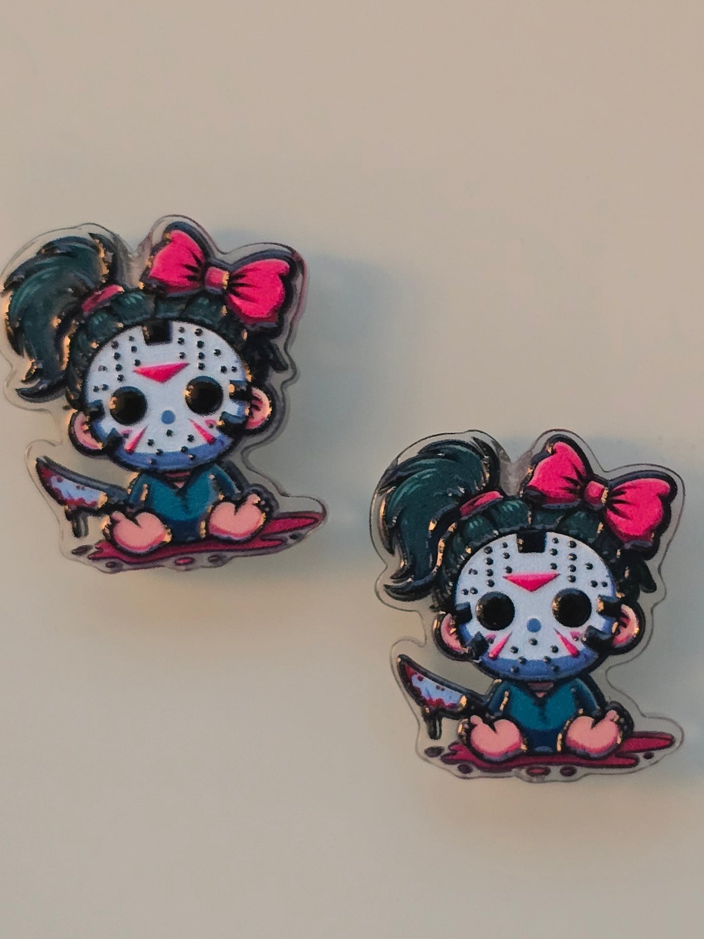 Acrylic focal beads little horror girl