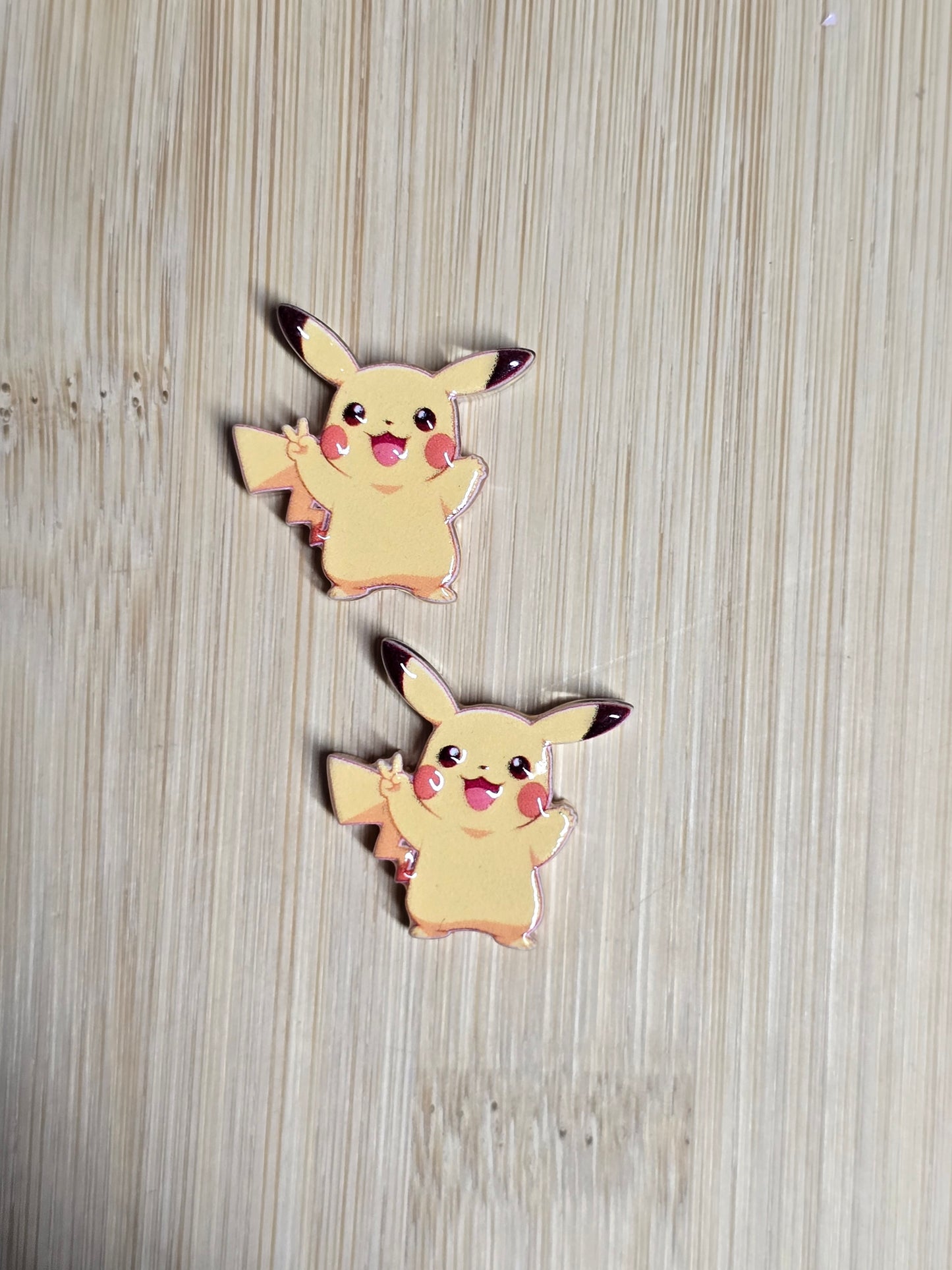 Acrylic focal beads- pokemon pika