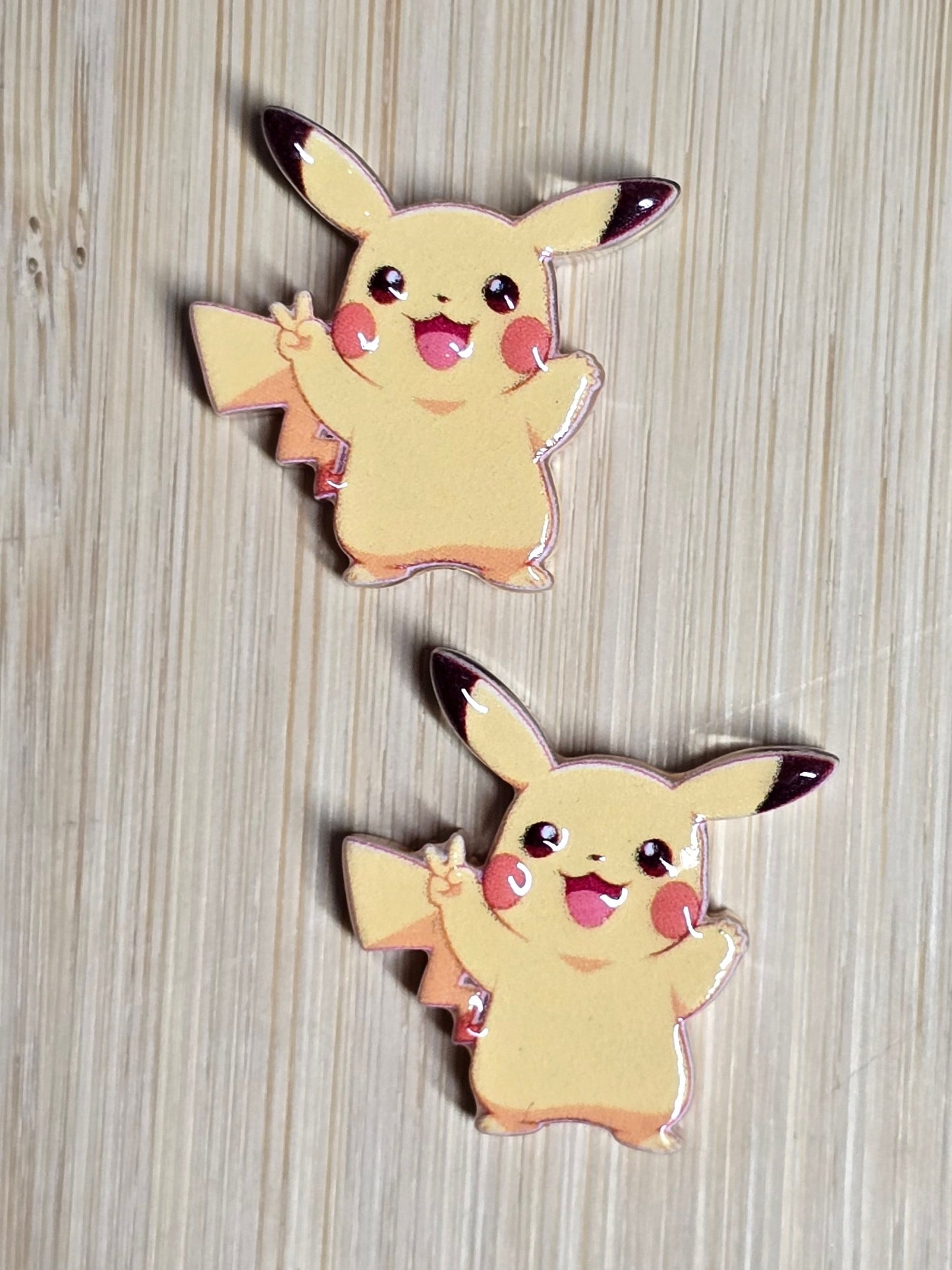 Acrylic focal beads- pokemon pika