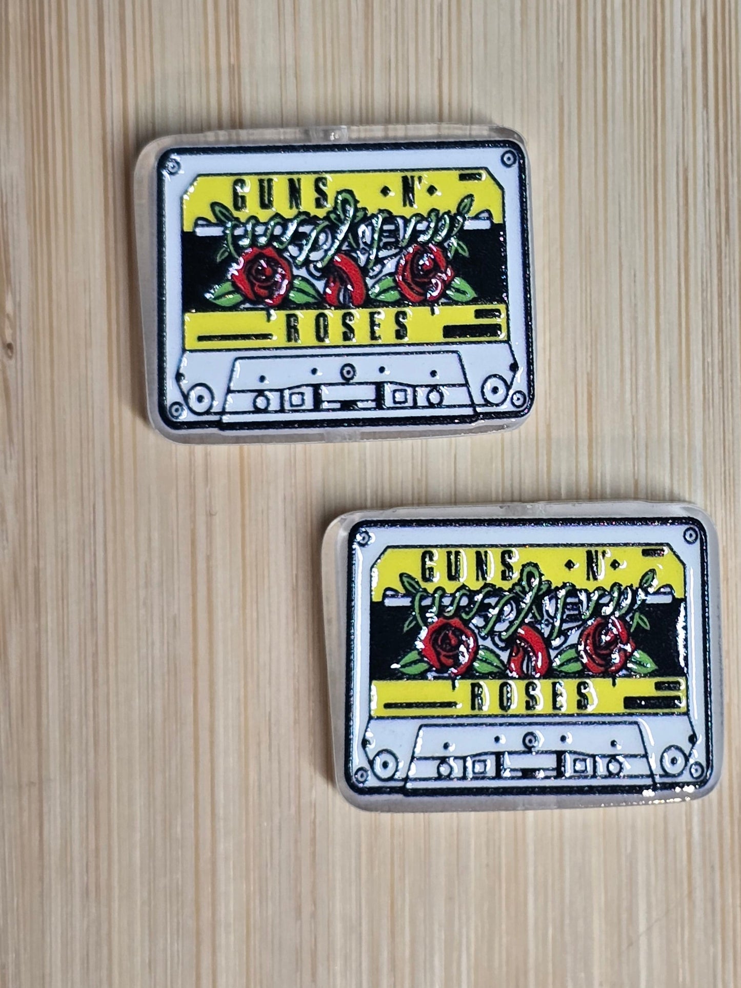 Acrylic focal beads- 80's band GnR