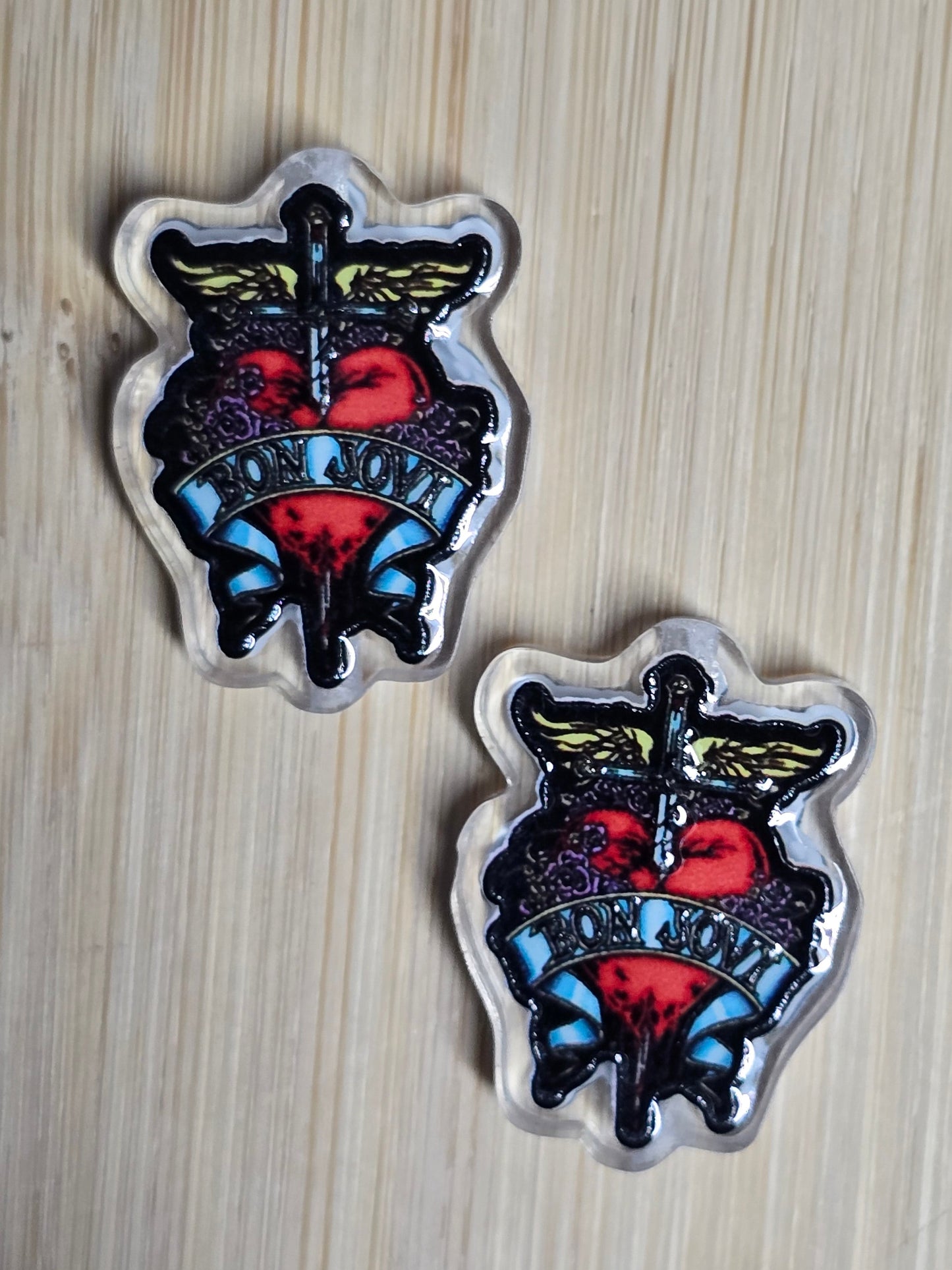 Acrylic focal beads- 90's band