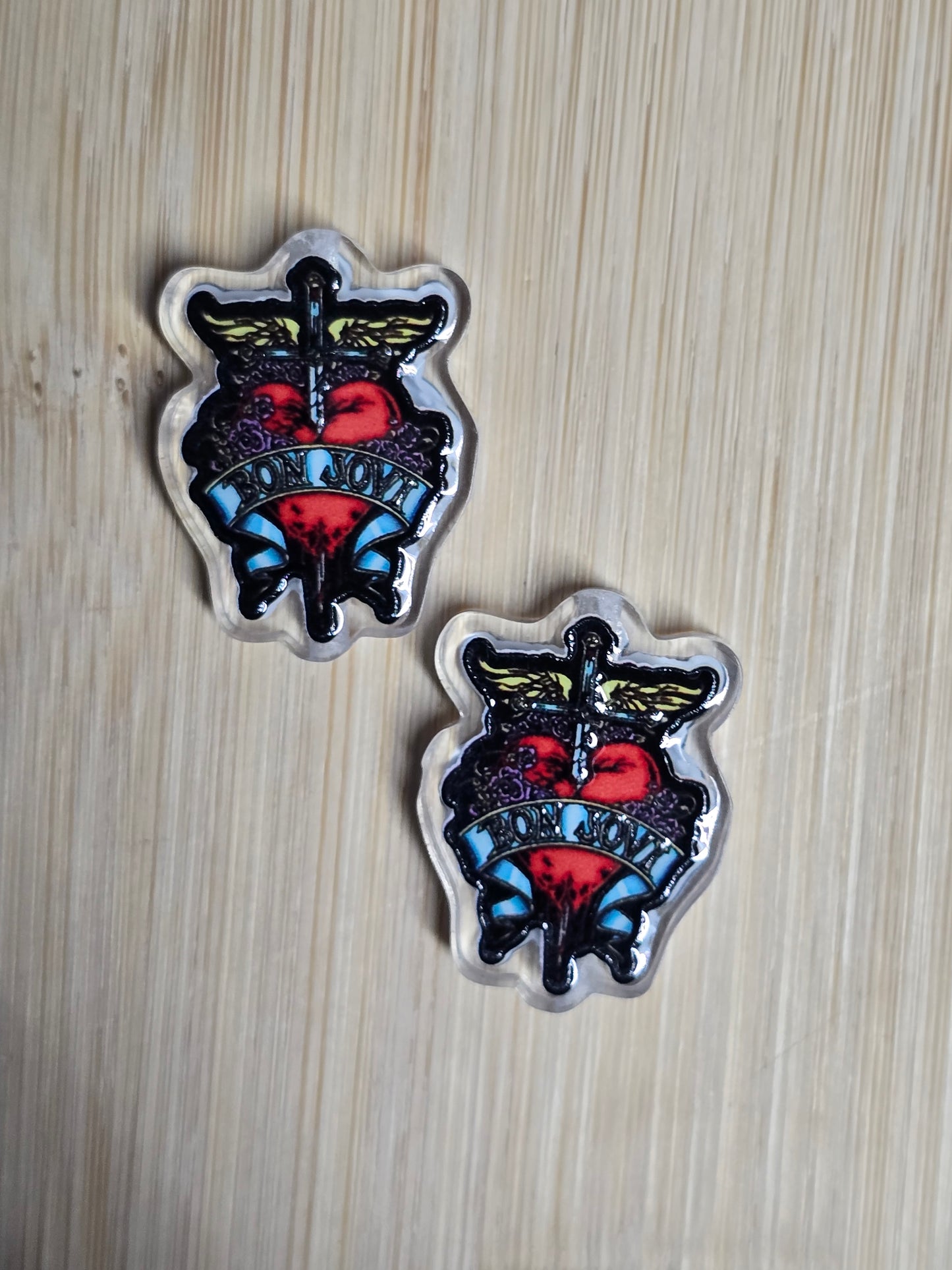Acrylic focal beads- 90's band