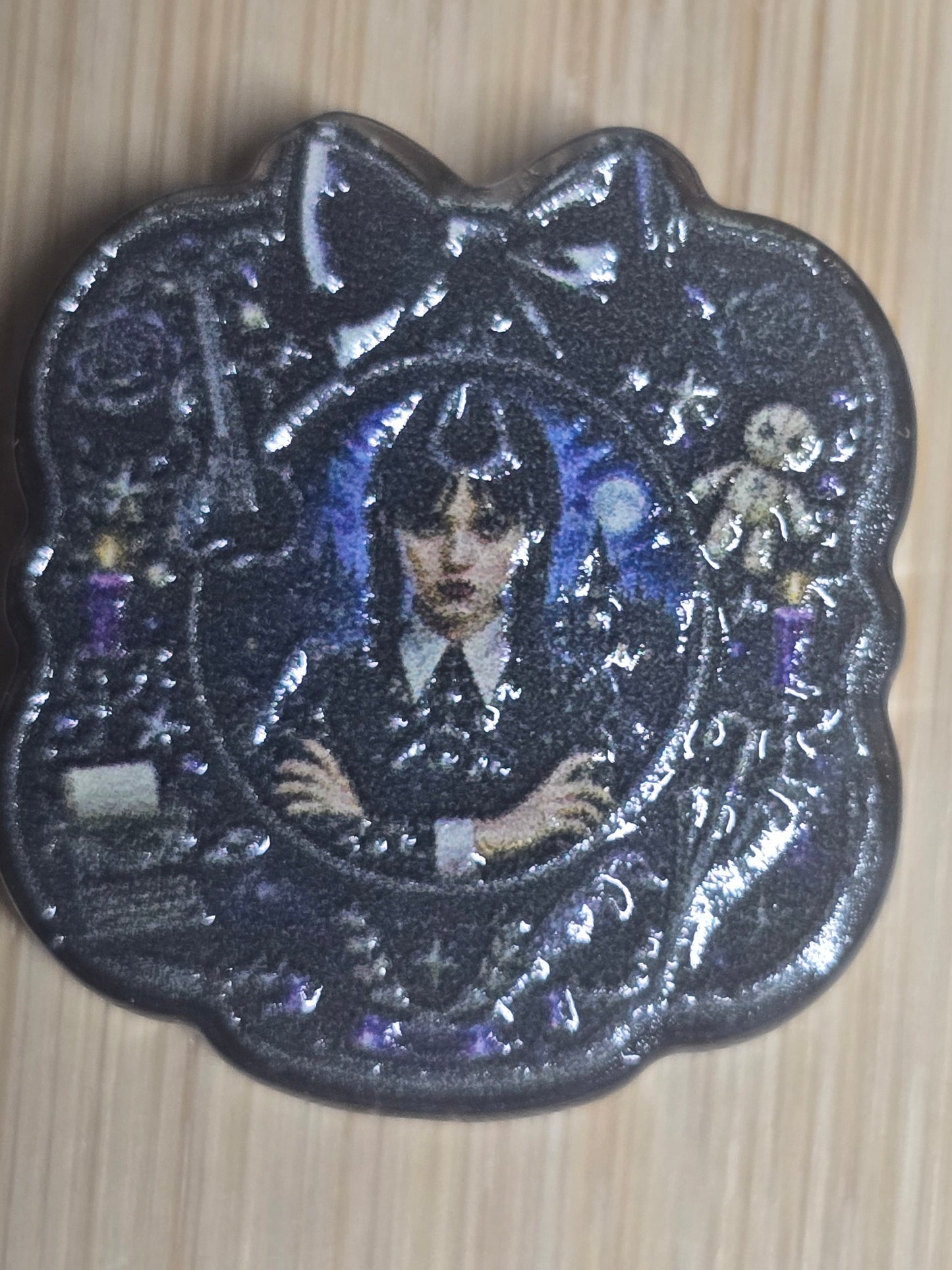 Acrylic focal beads dark humor girl