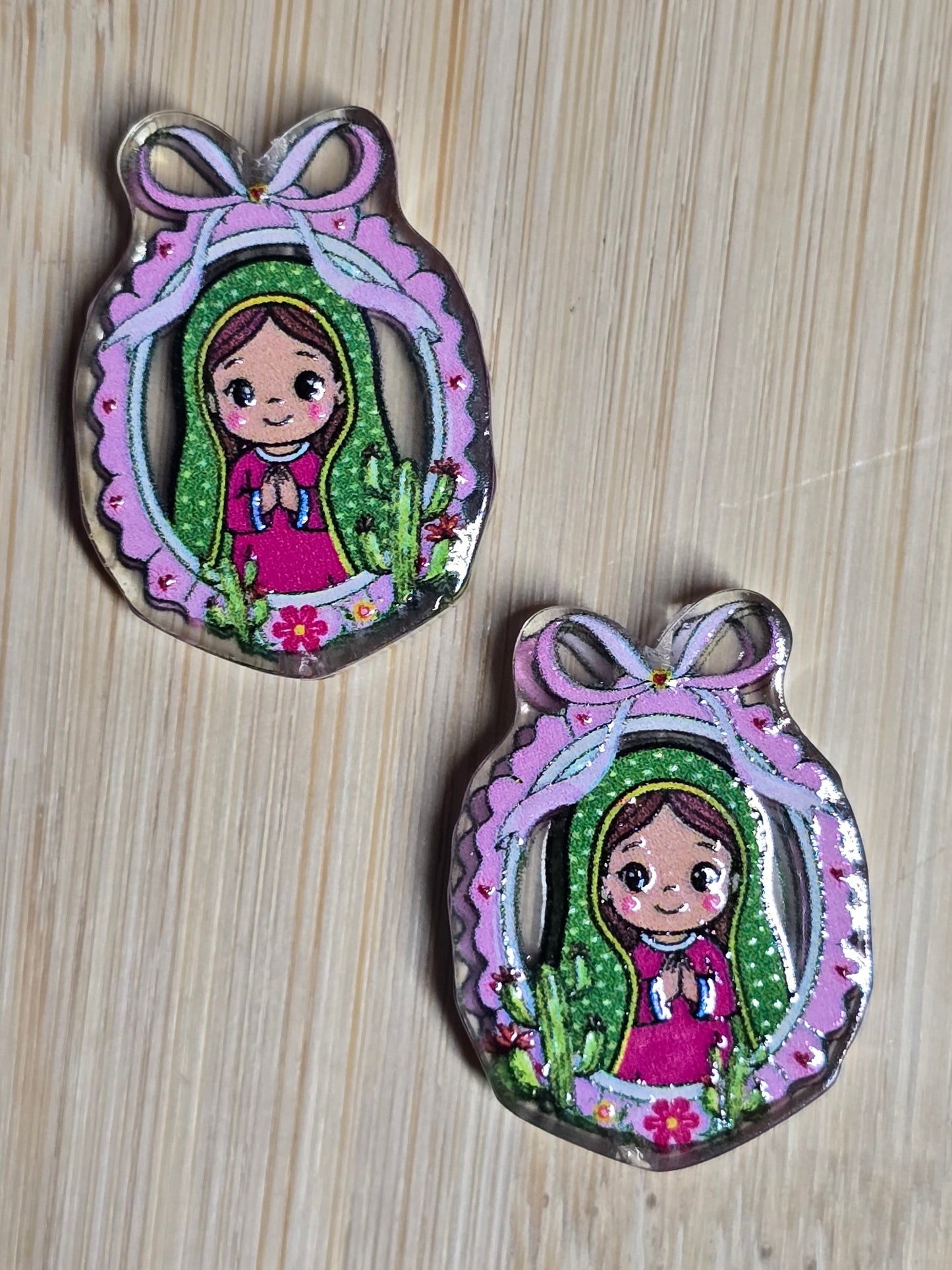 Acrylic focal beads religious