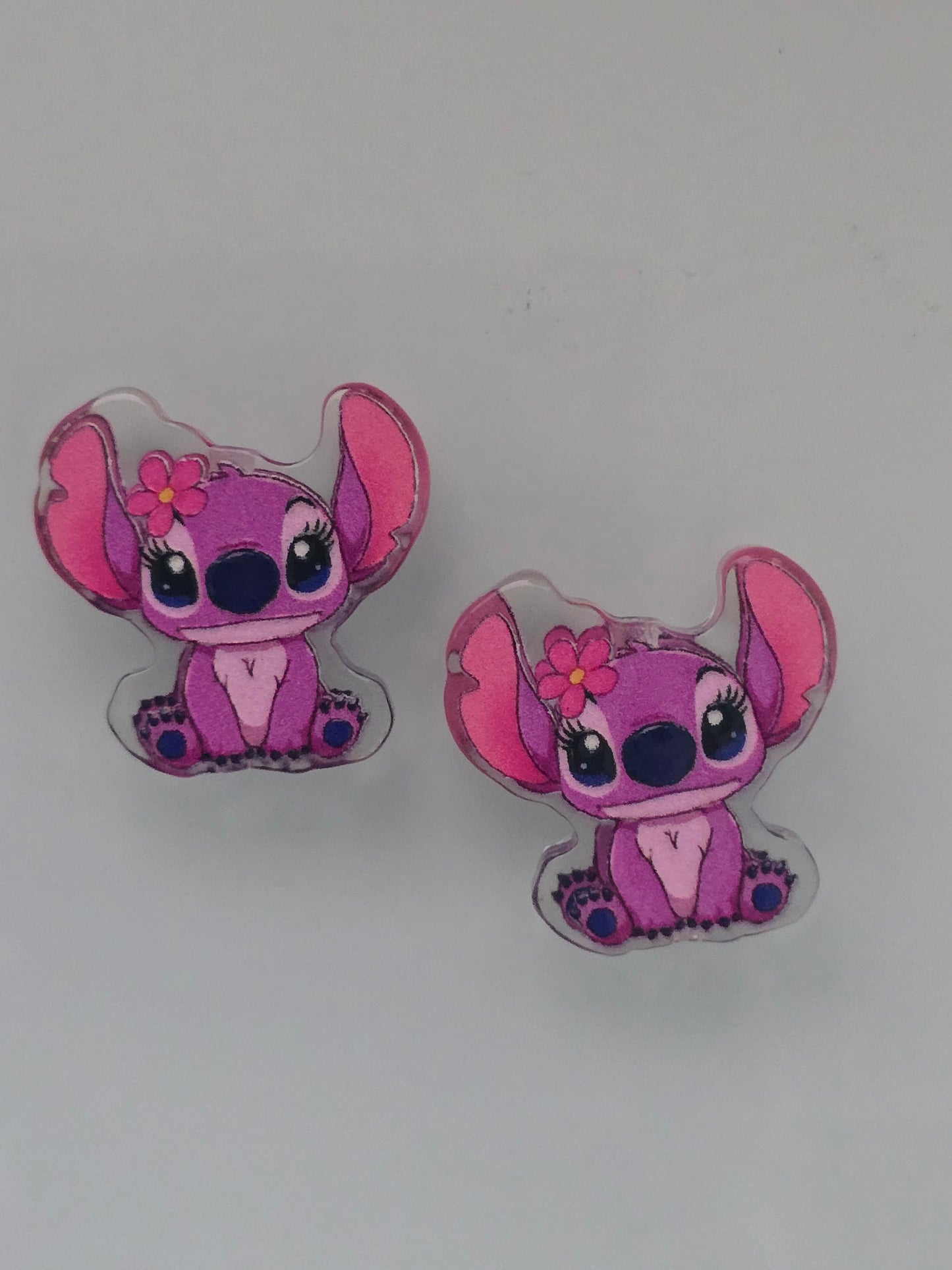 Acrylic focal beads- DS movie character pink alien