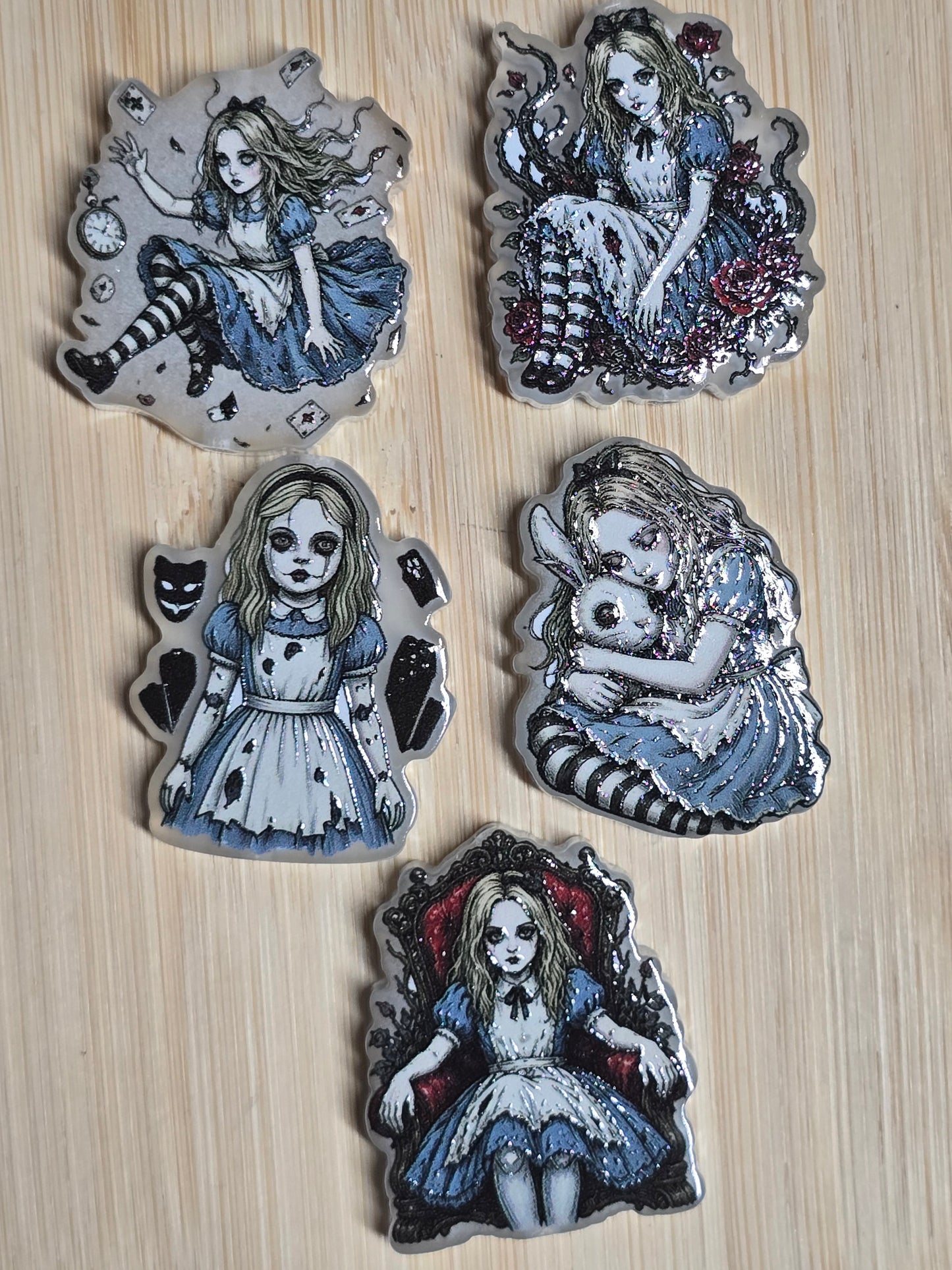 Acrylic focal beads- DS princess dark Gothic style