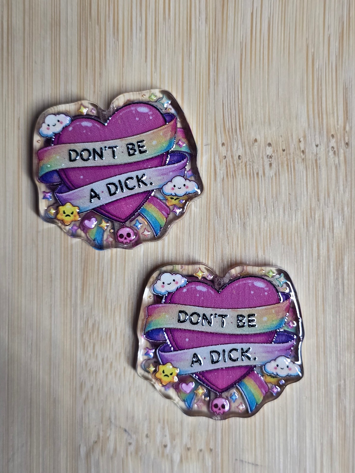 Focal- acrylic focal beads Adult humor