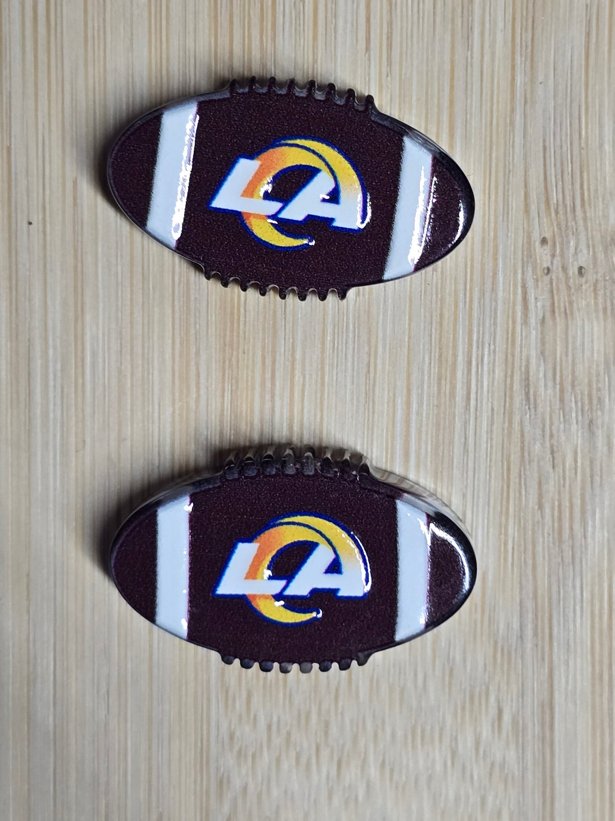 Focal- acrylic focal beads football team