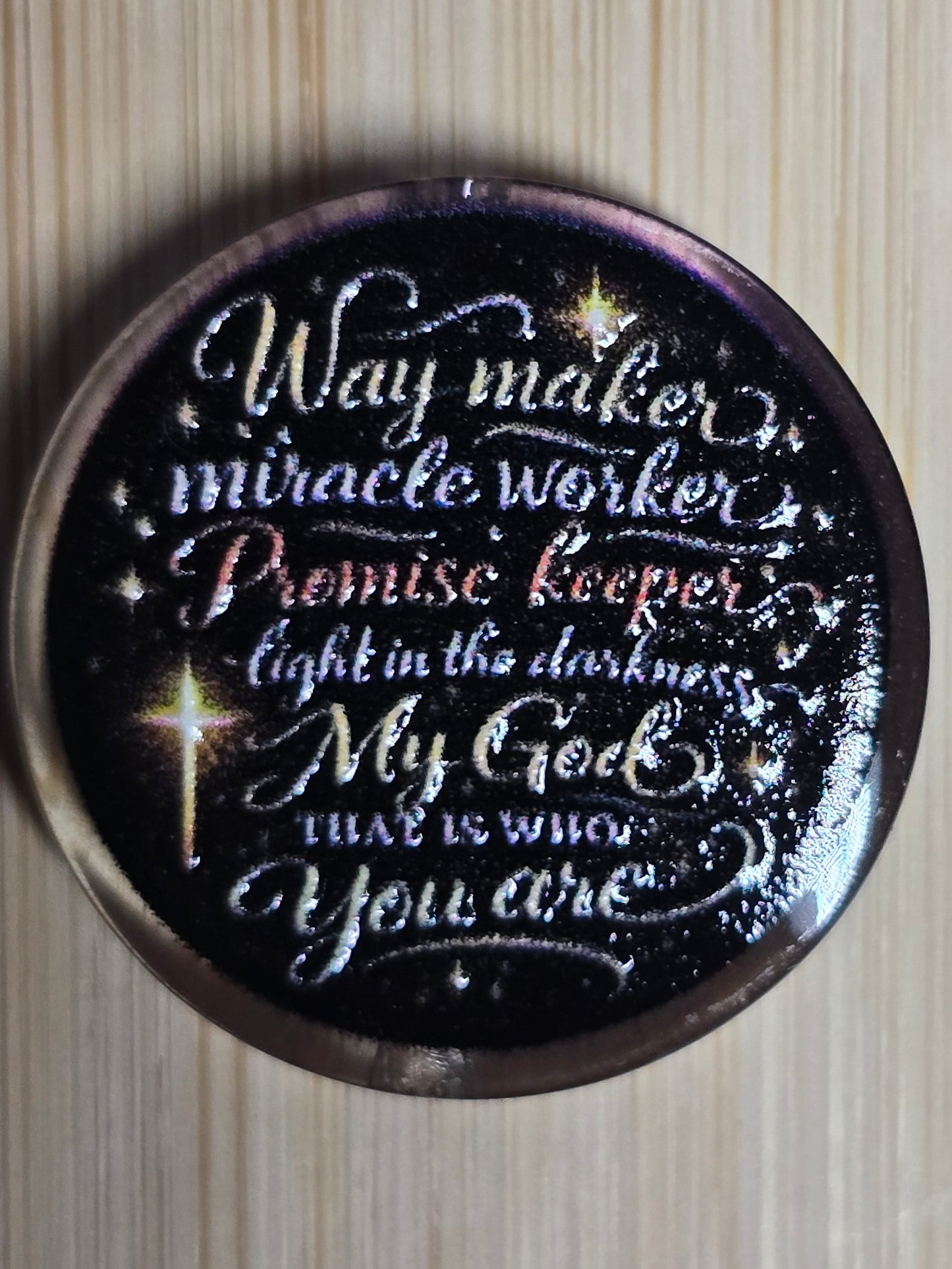 Acrylic focal beads- inspirational song lyrics