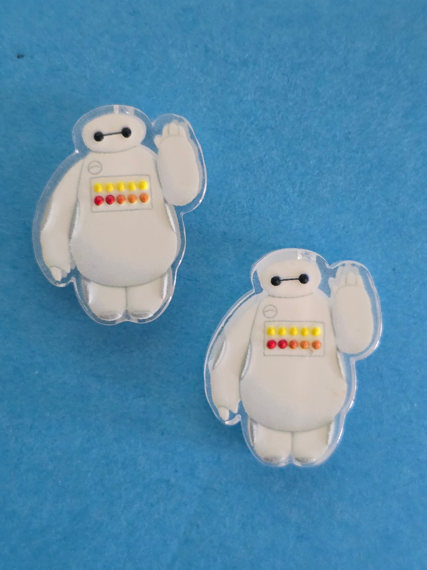 Acrylic focal beads white robot