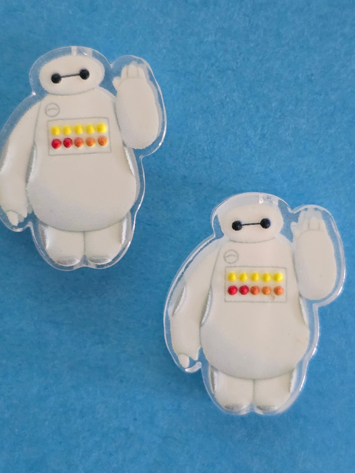 Acrylic focal beads white robot