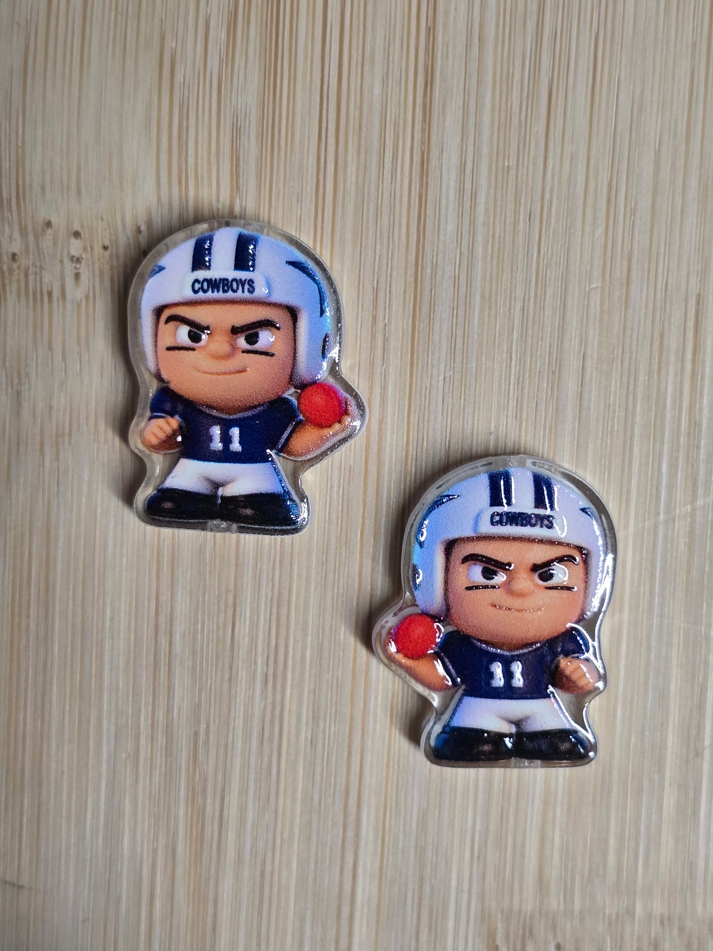 Focal- acrylic focal beads nfl single team