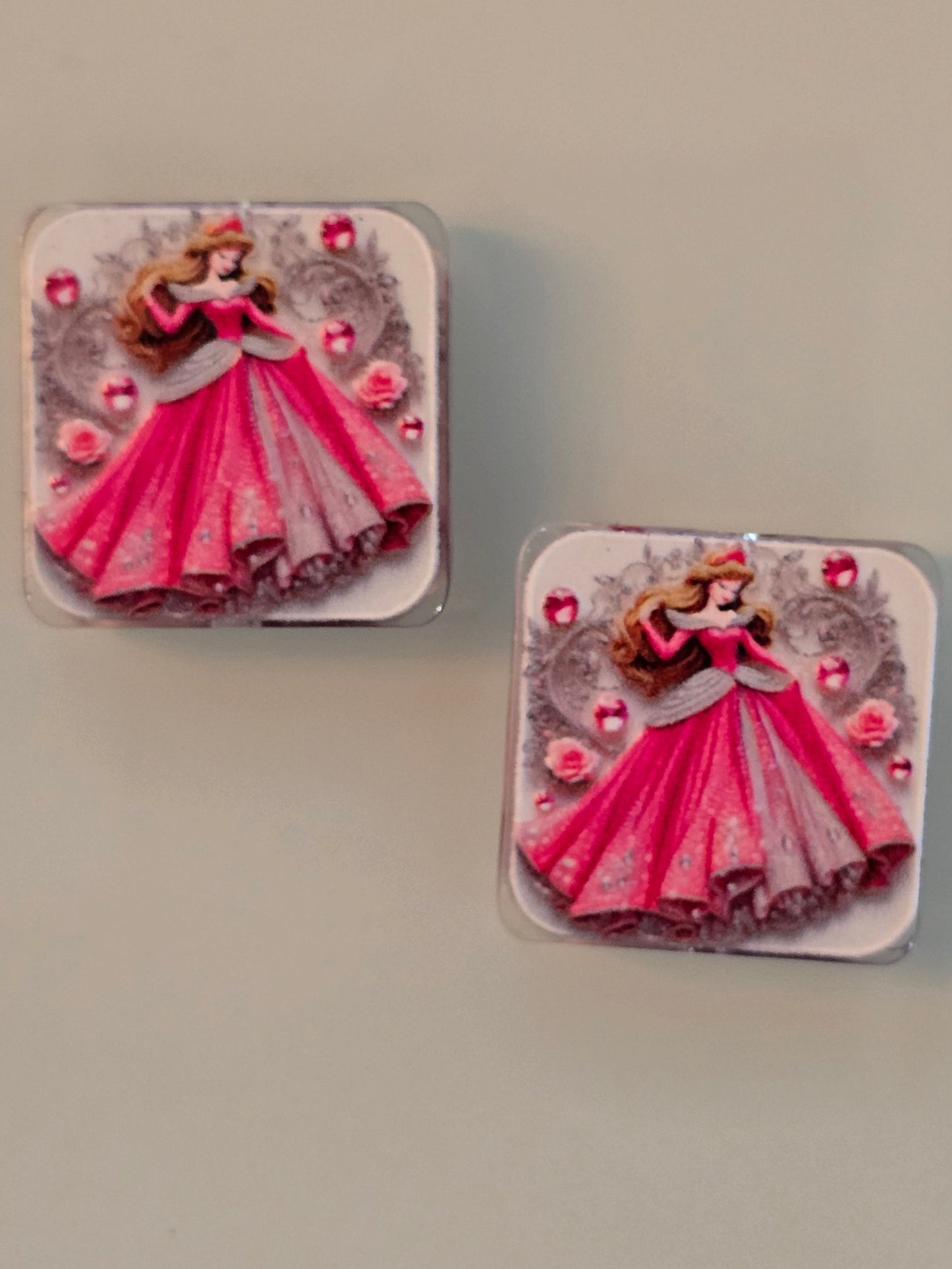 Acrylic focal beads DS princess pink