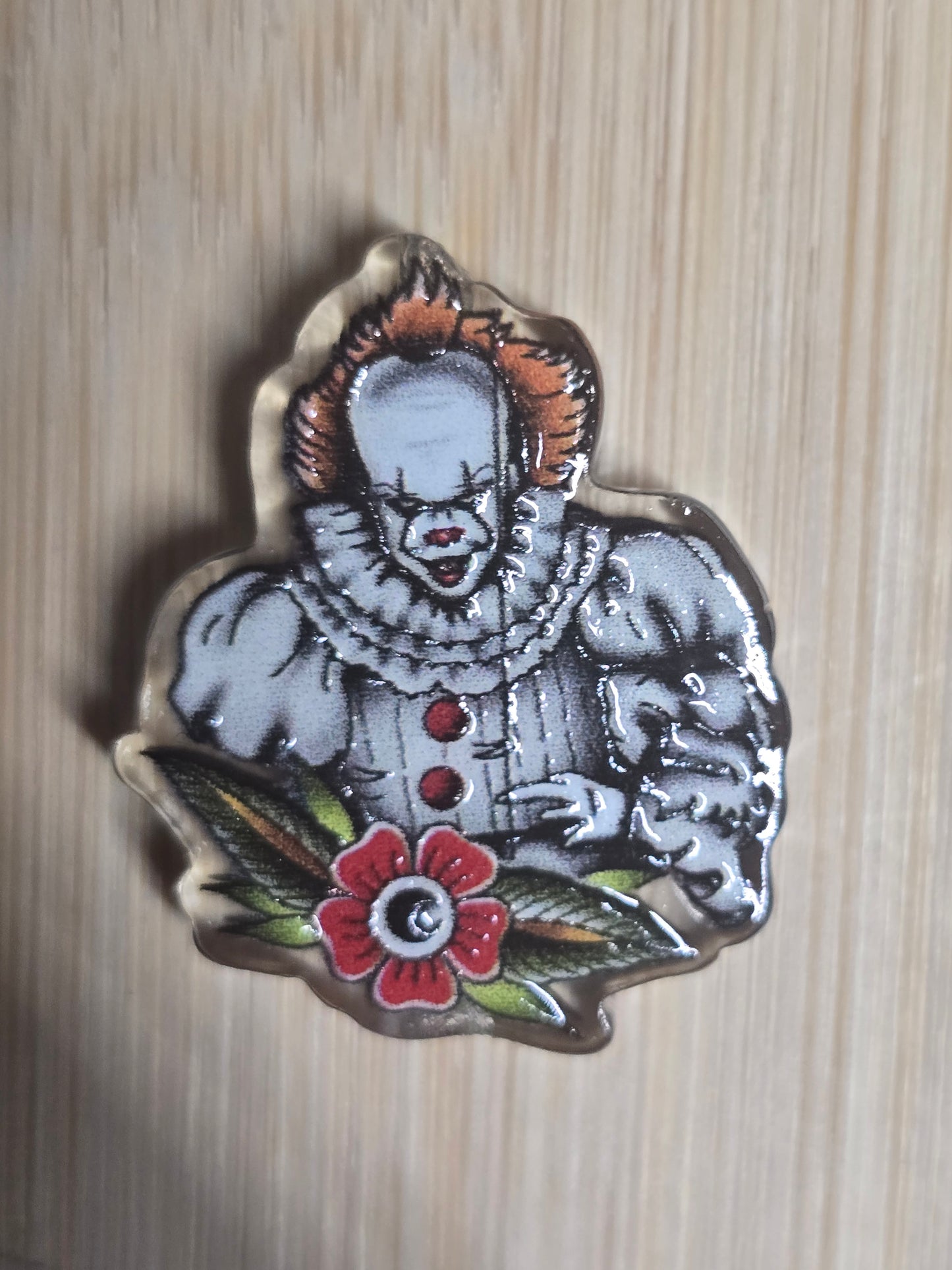 Acrylic focal beads horror character clown