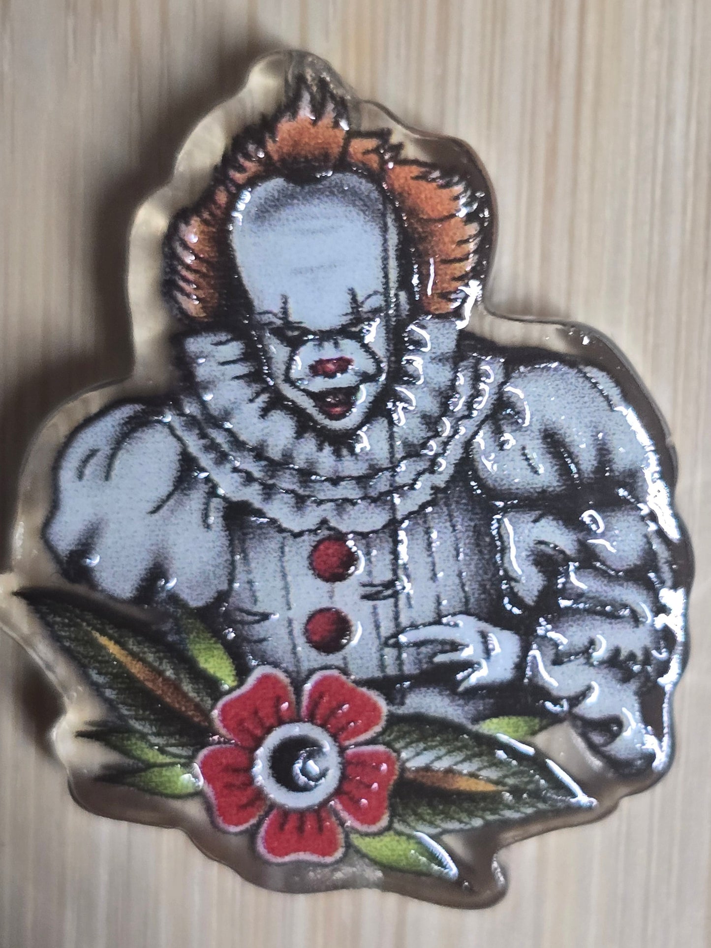 Acrylic focal beads horror character clown