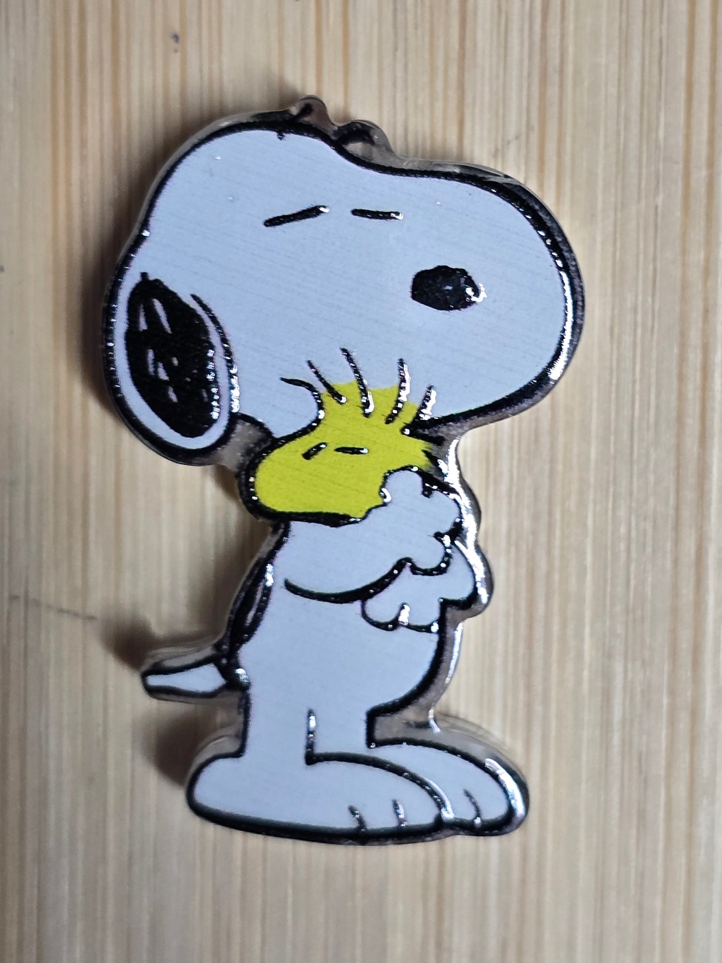 Acrylic focal beads cartoon with white dog and boy
