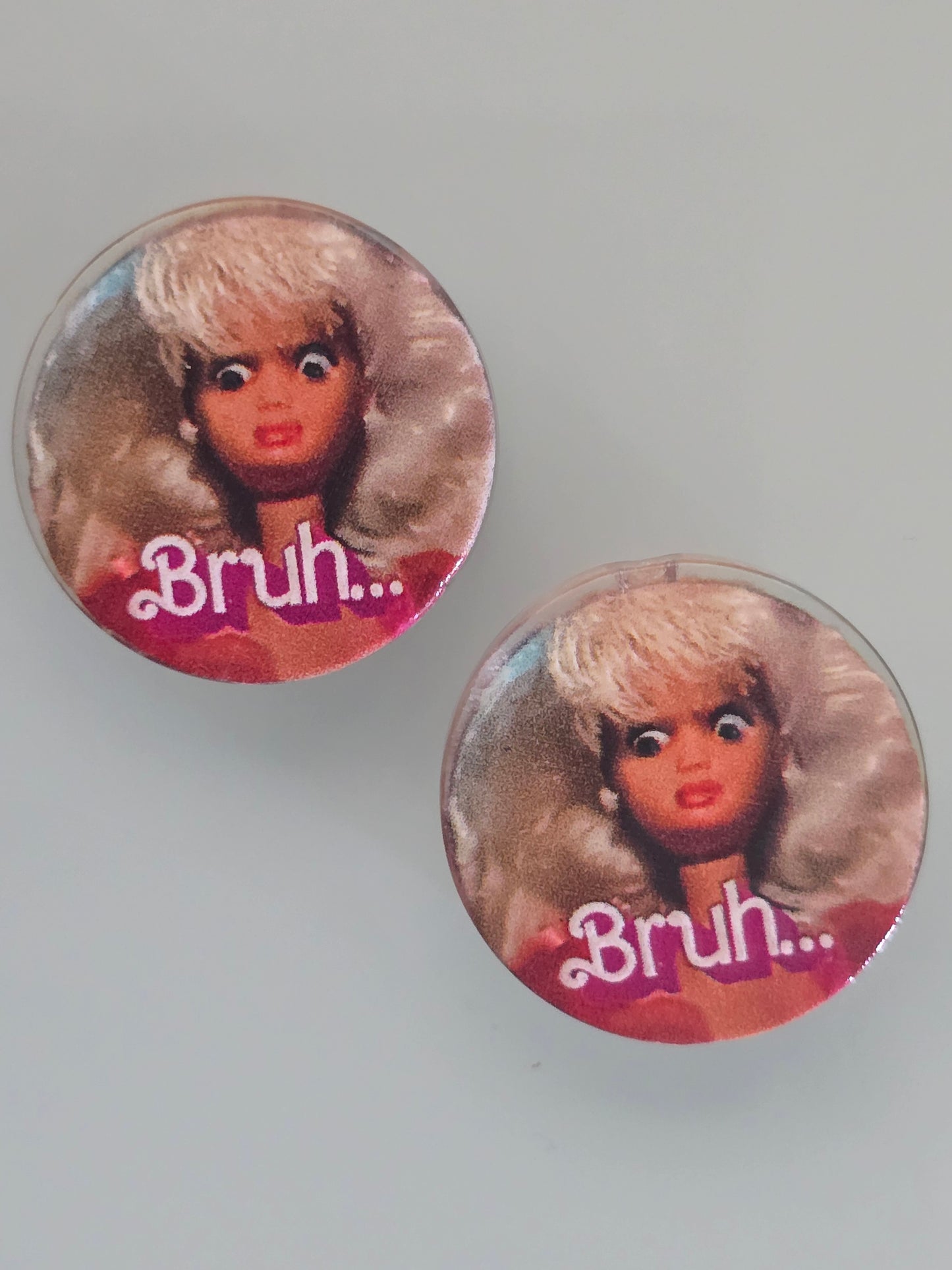 Acrylic focal beads bruh barbie