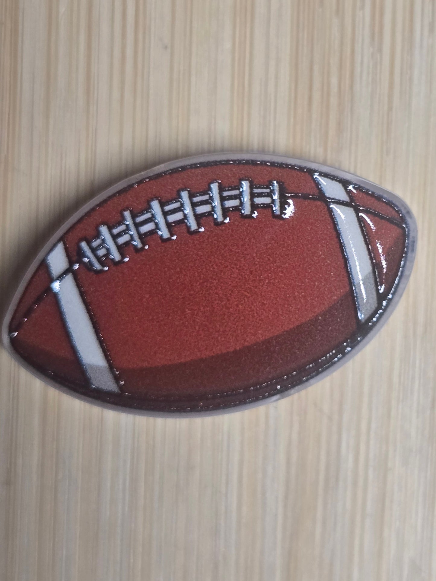 Acrylic focal beads football