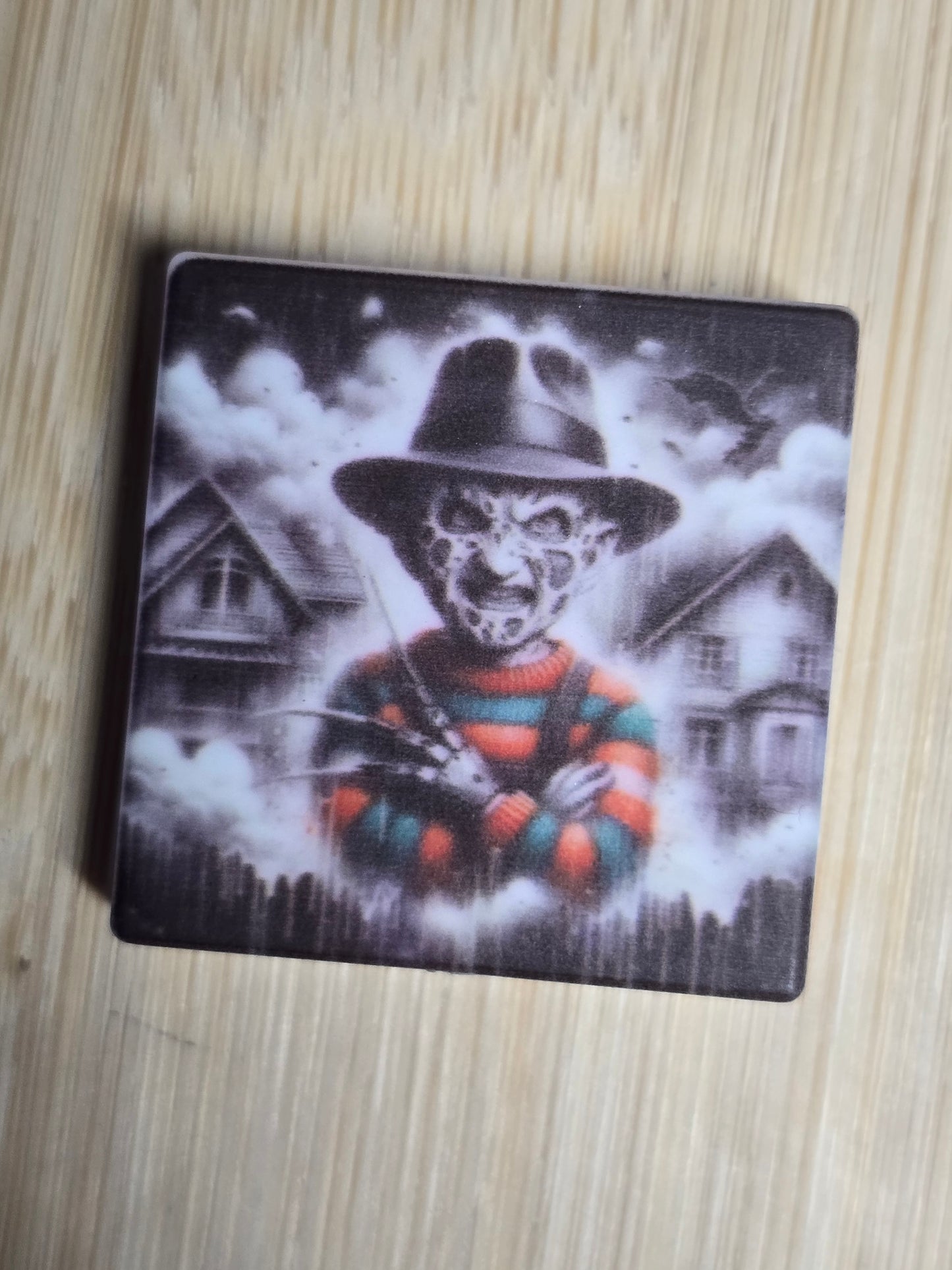 Focal silicone printed beads horror character