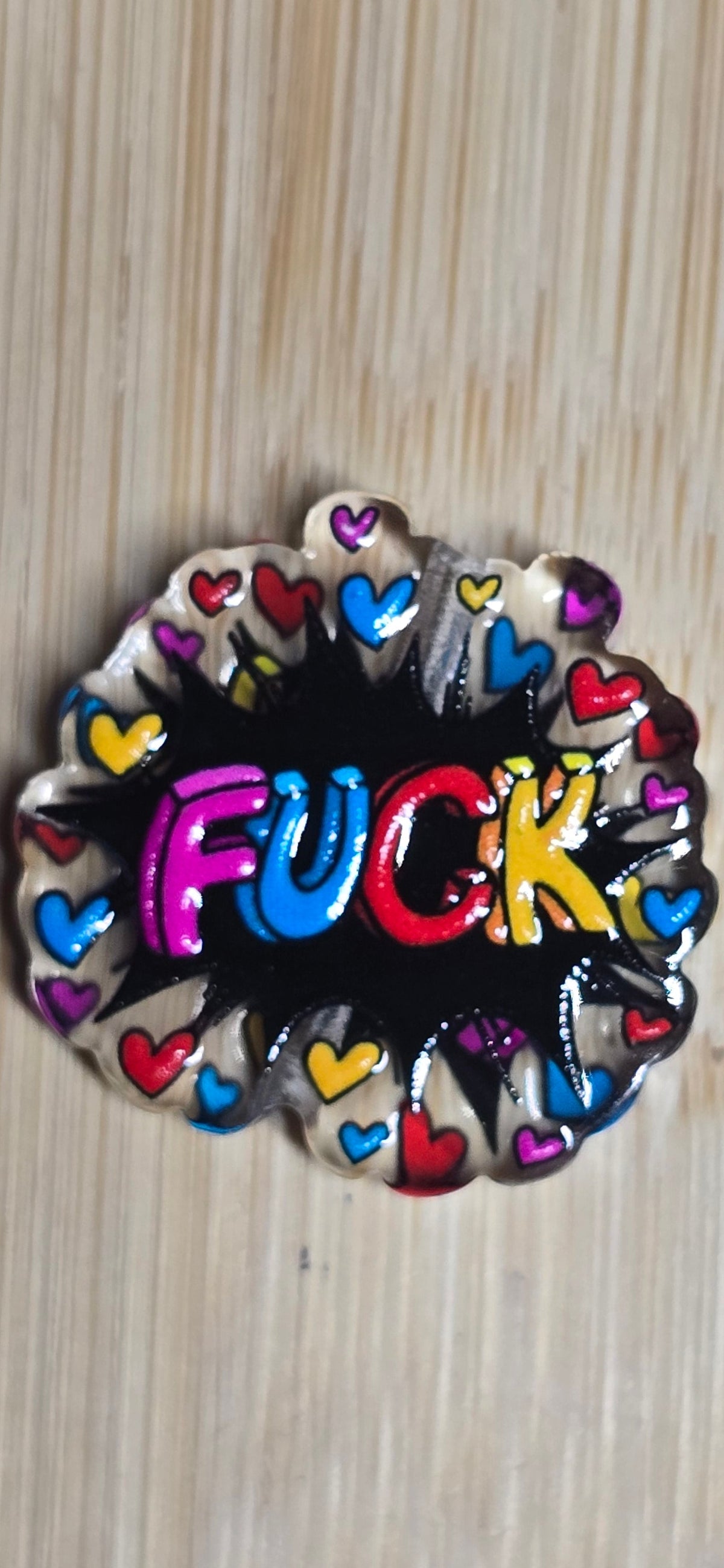 Acrylic focal beads adult language