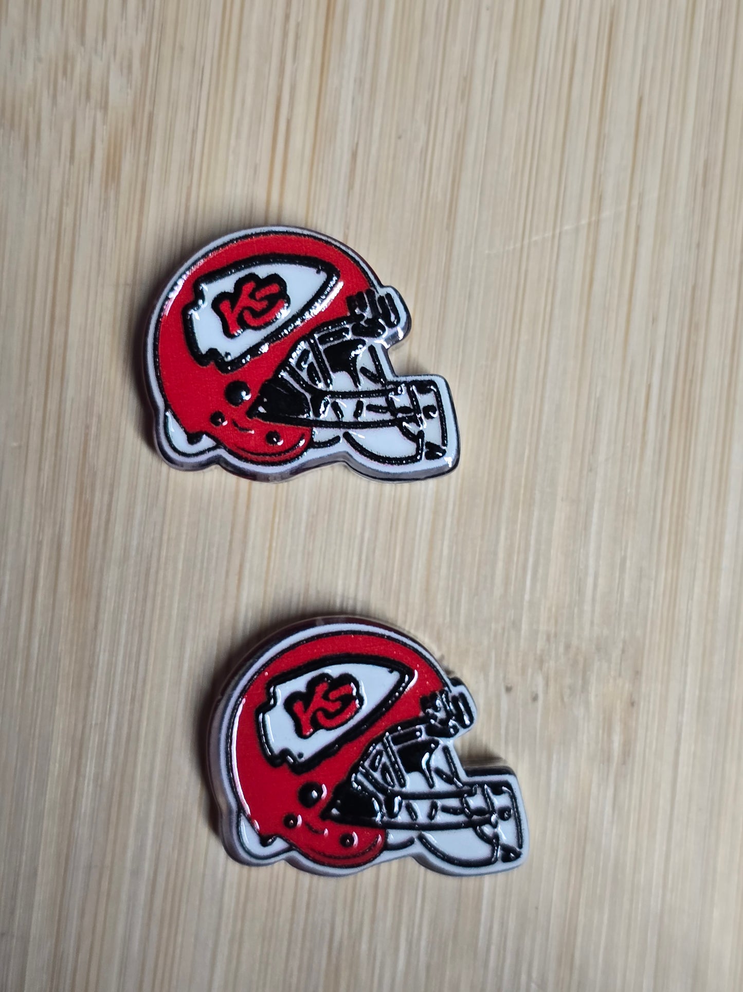 Acrylic focal beads nfl team kc