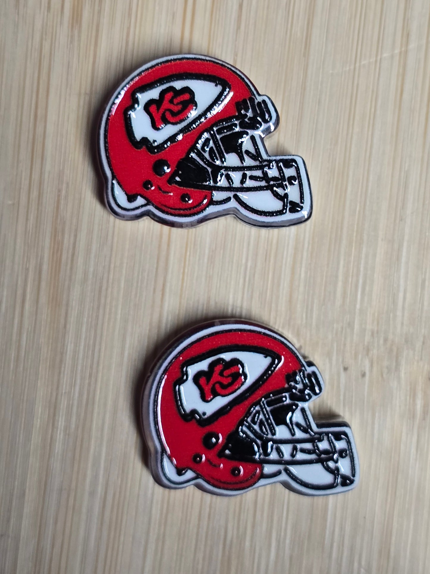 Acrylic focal beads nfl team kc