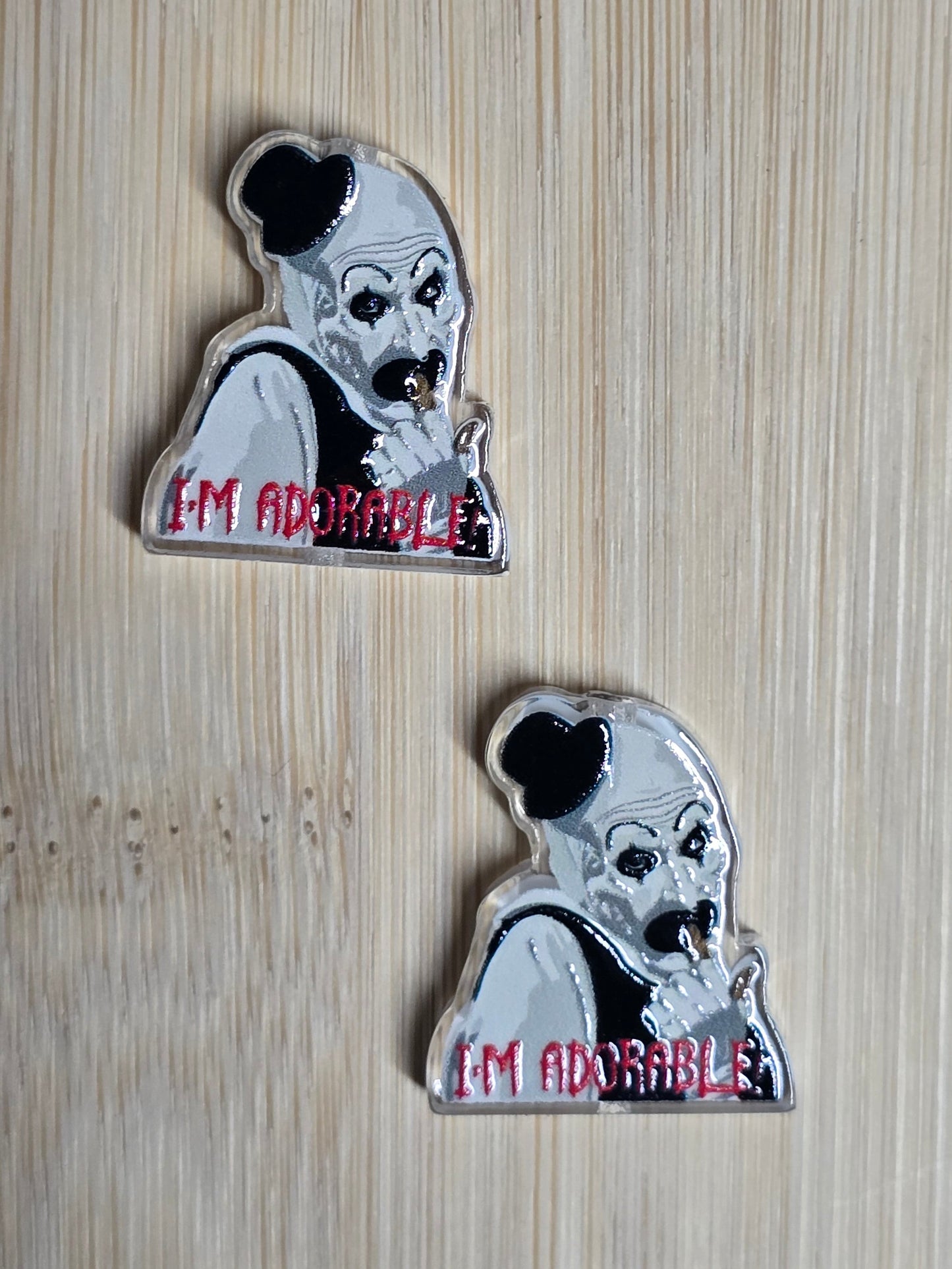 Focal- acrylic focal beads- horror character