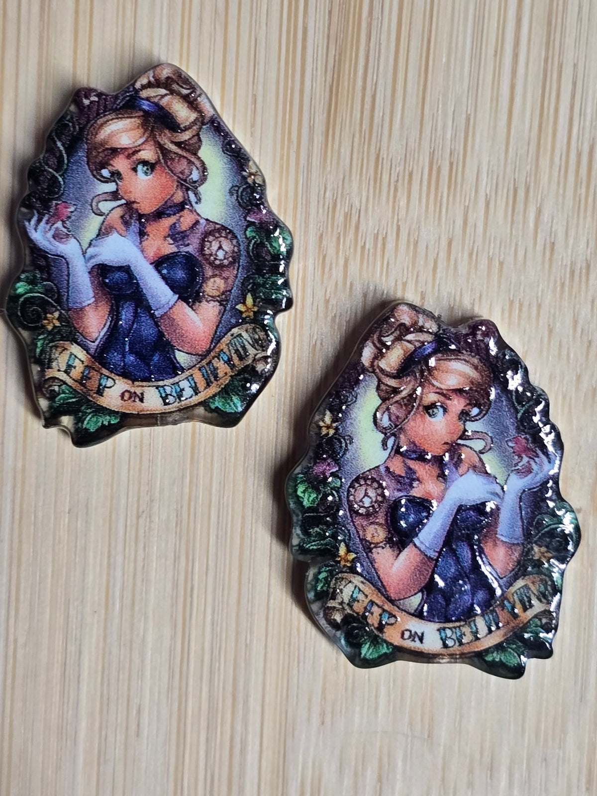 Acrylic focal beads DS character