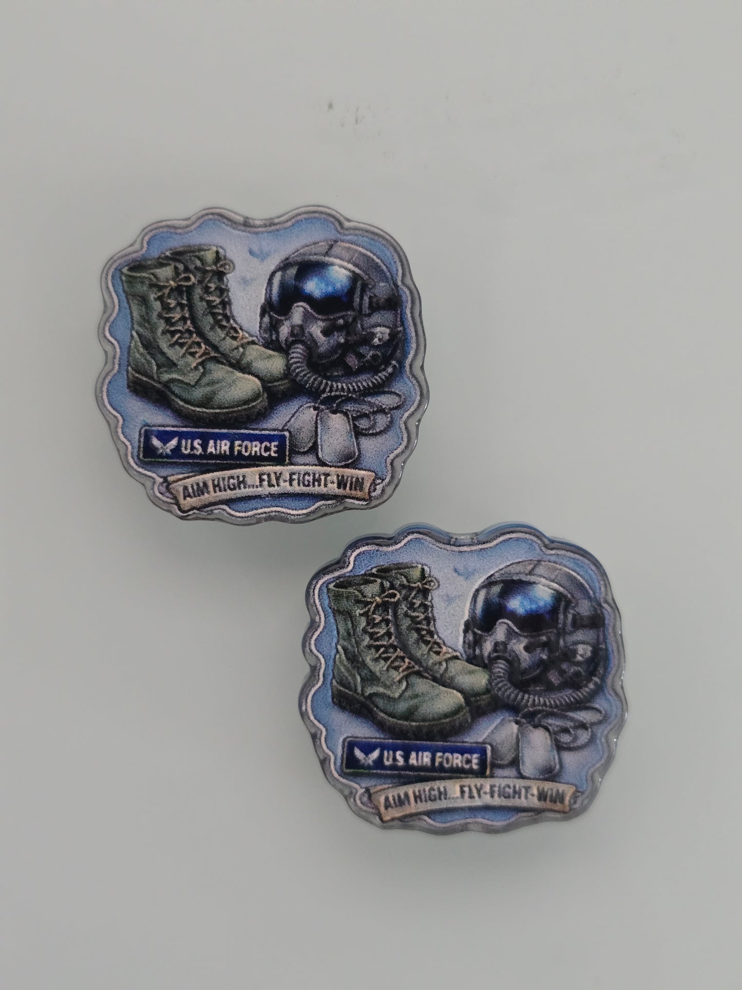 Acrylic focal beads military support