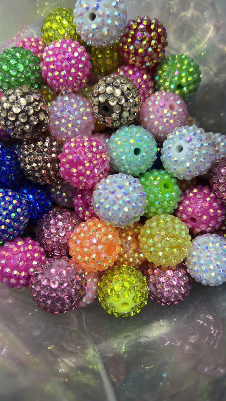 20mm rhinestone beads- 20pcs