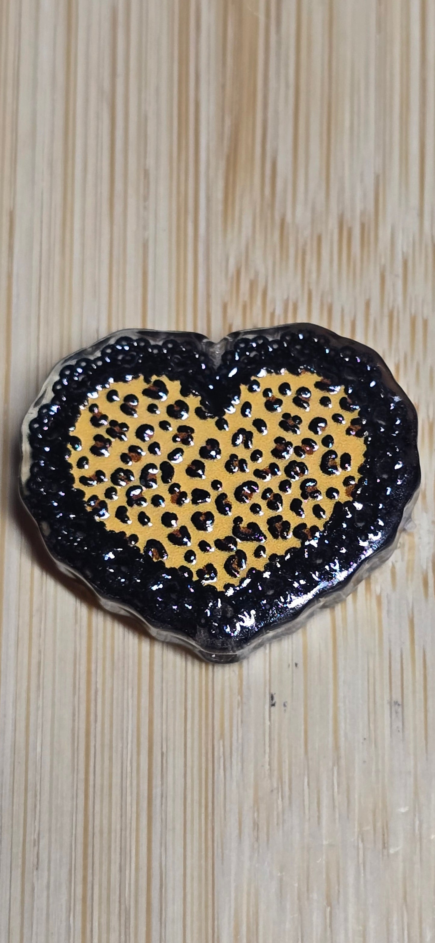 Acrylic focal beads hearts