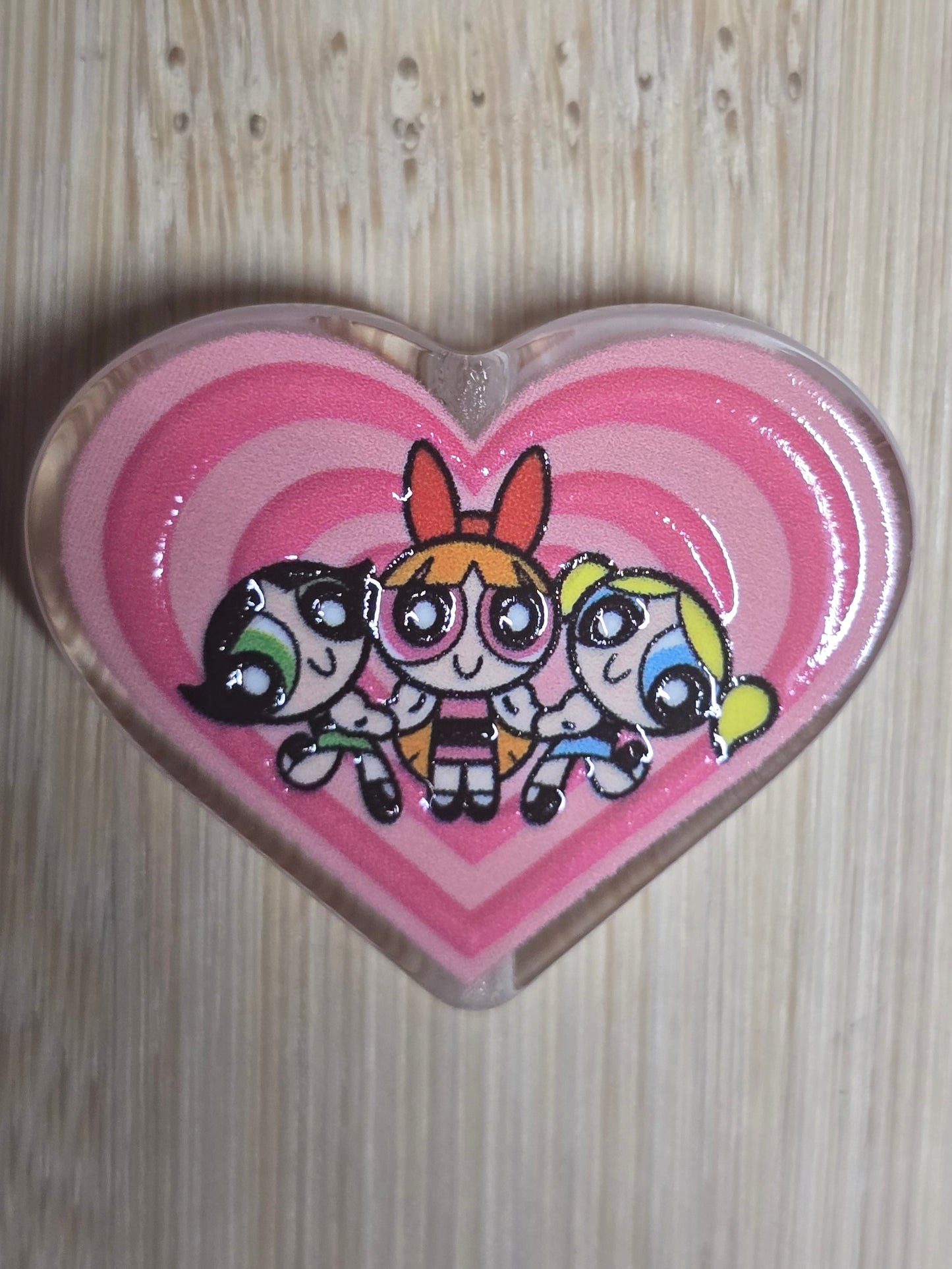 Acrylic focal beads ppg heart