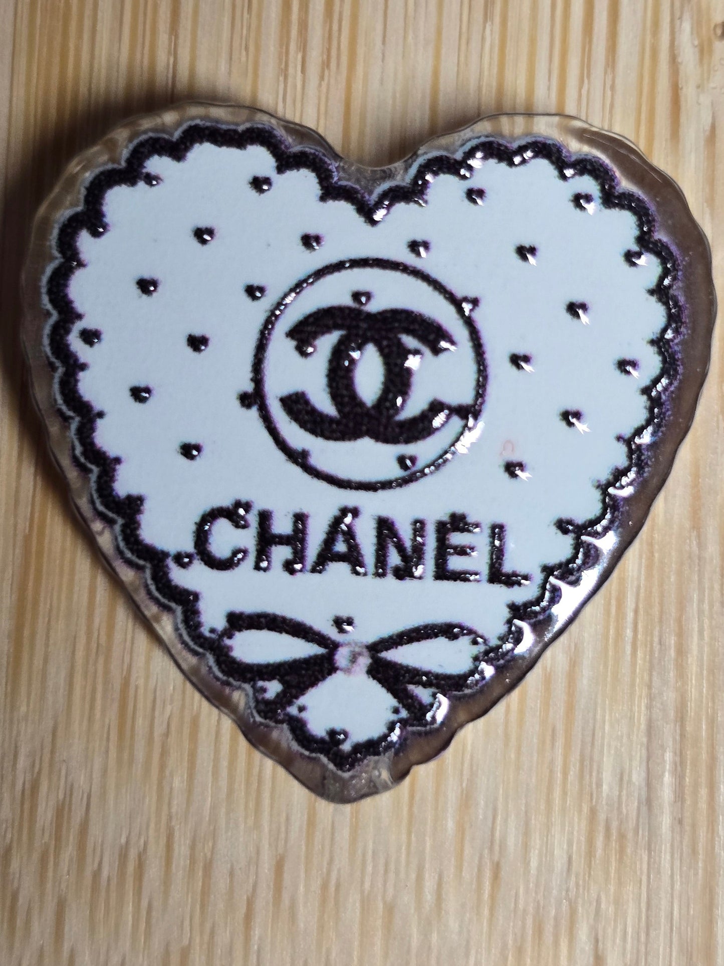 Acrylic focal beads designer inspired heart