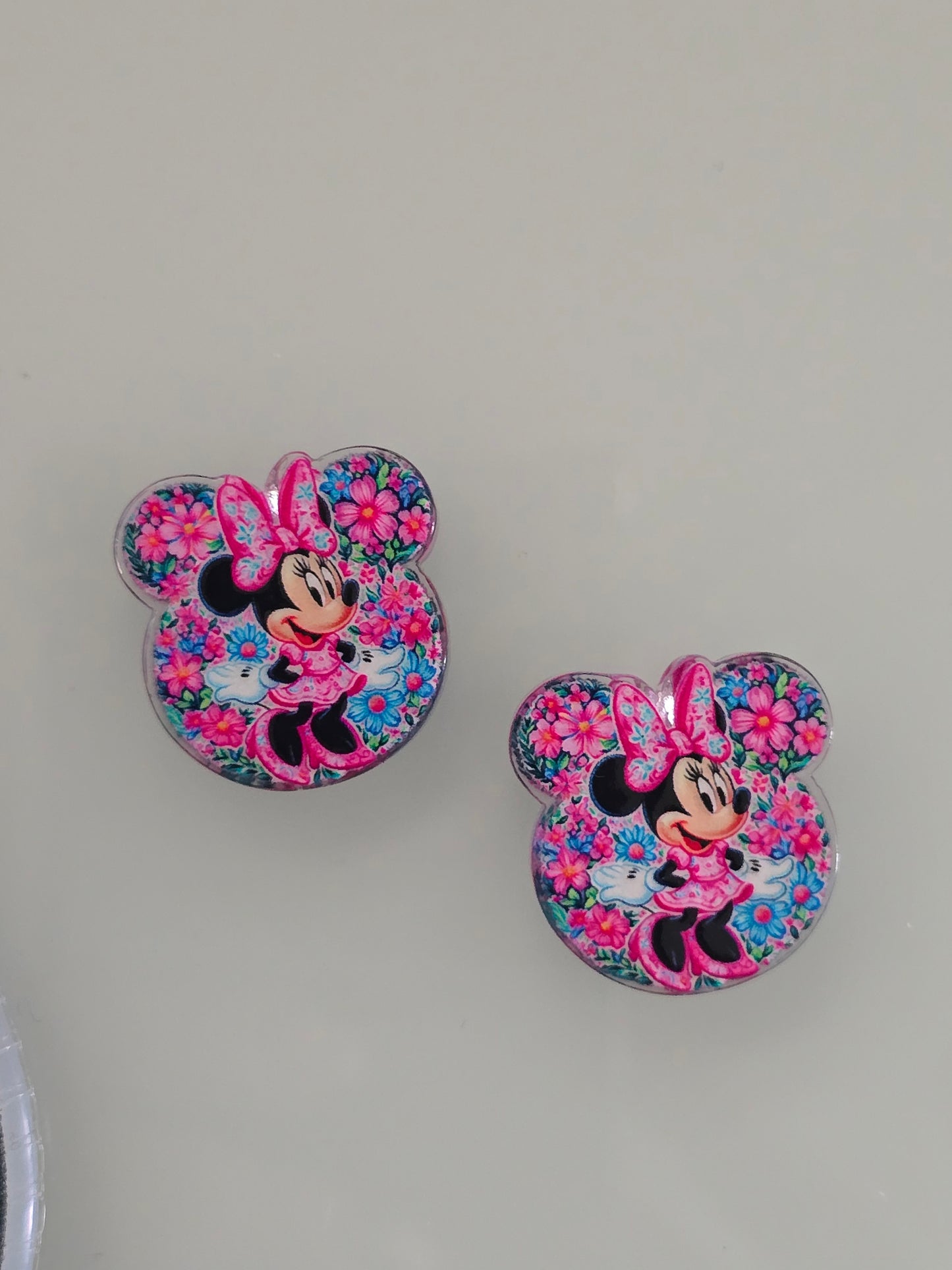 Acrylic focal beads DS pink