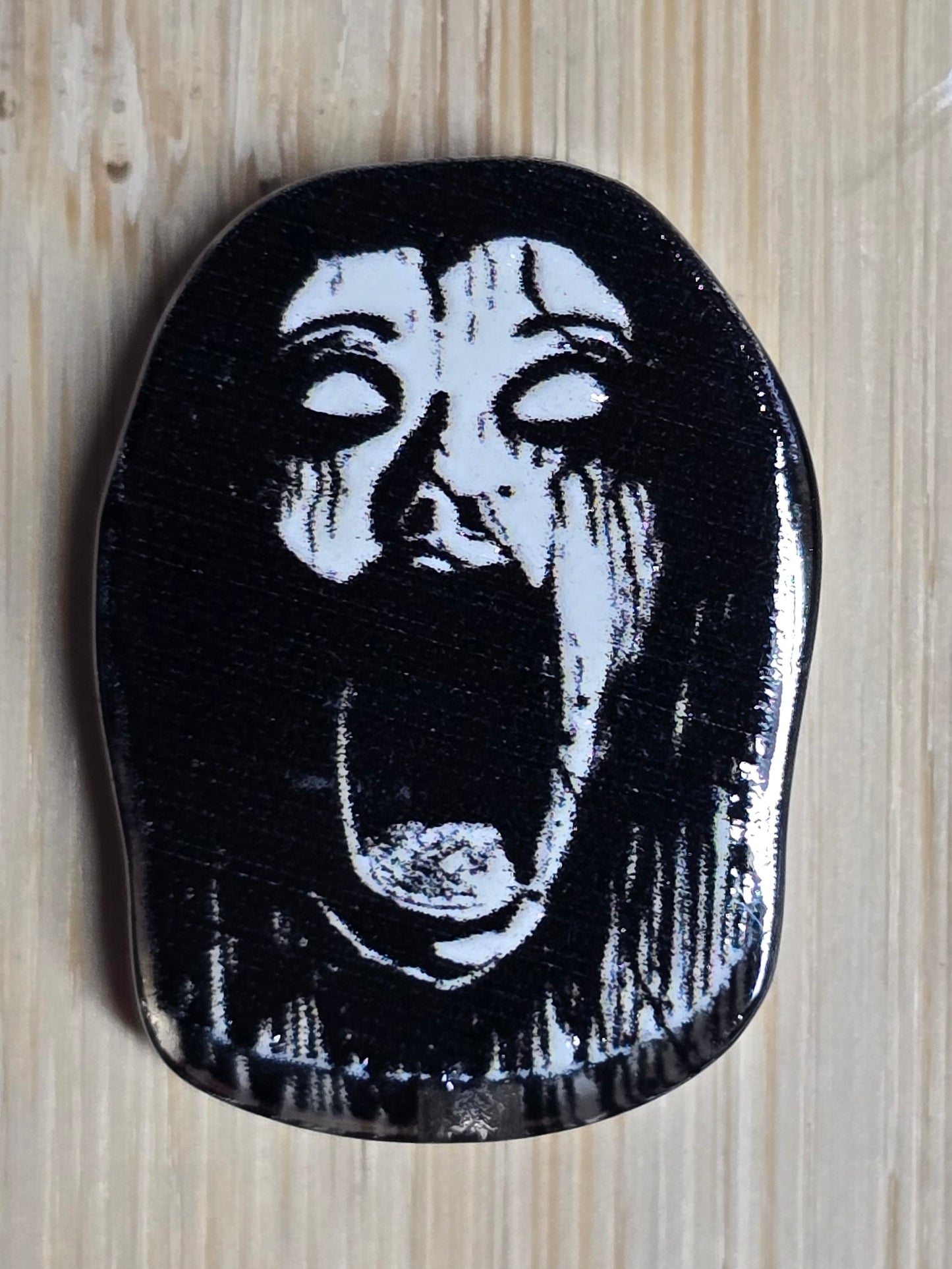 Acrylic focal beads- scary face