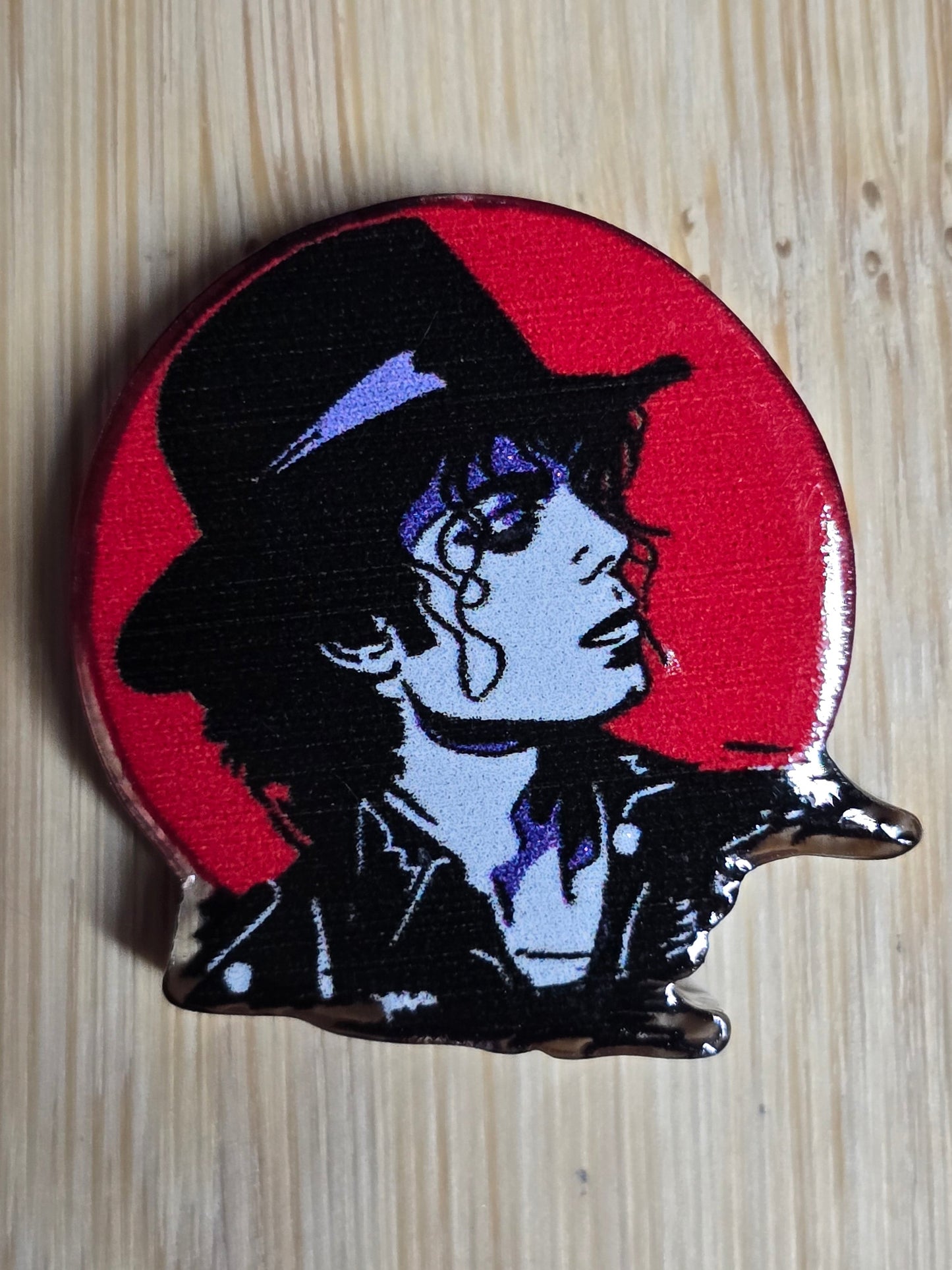 Acrylic focal beads pop music icon