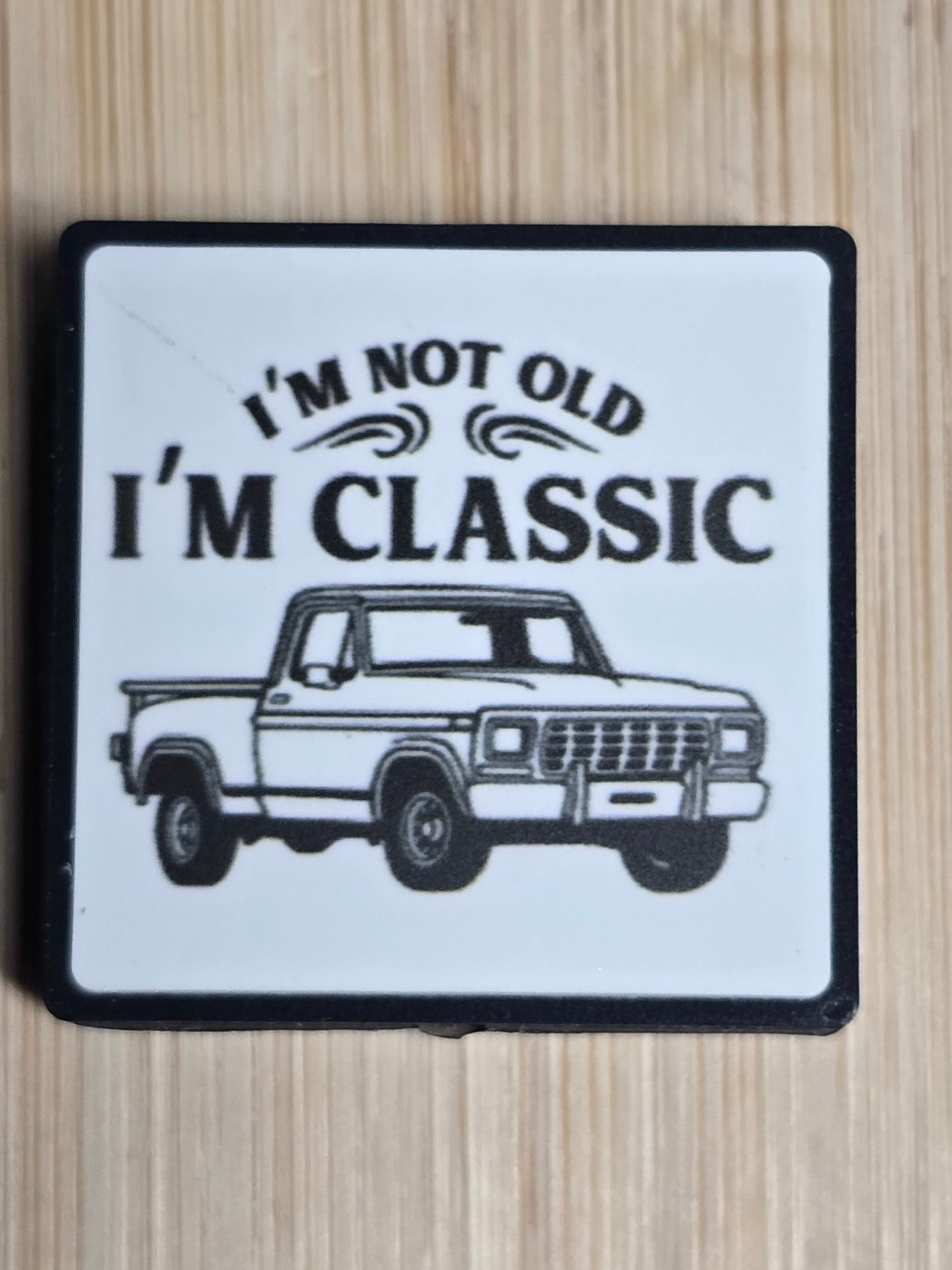 Focal silicone printed beads i'm a classic