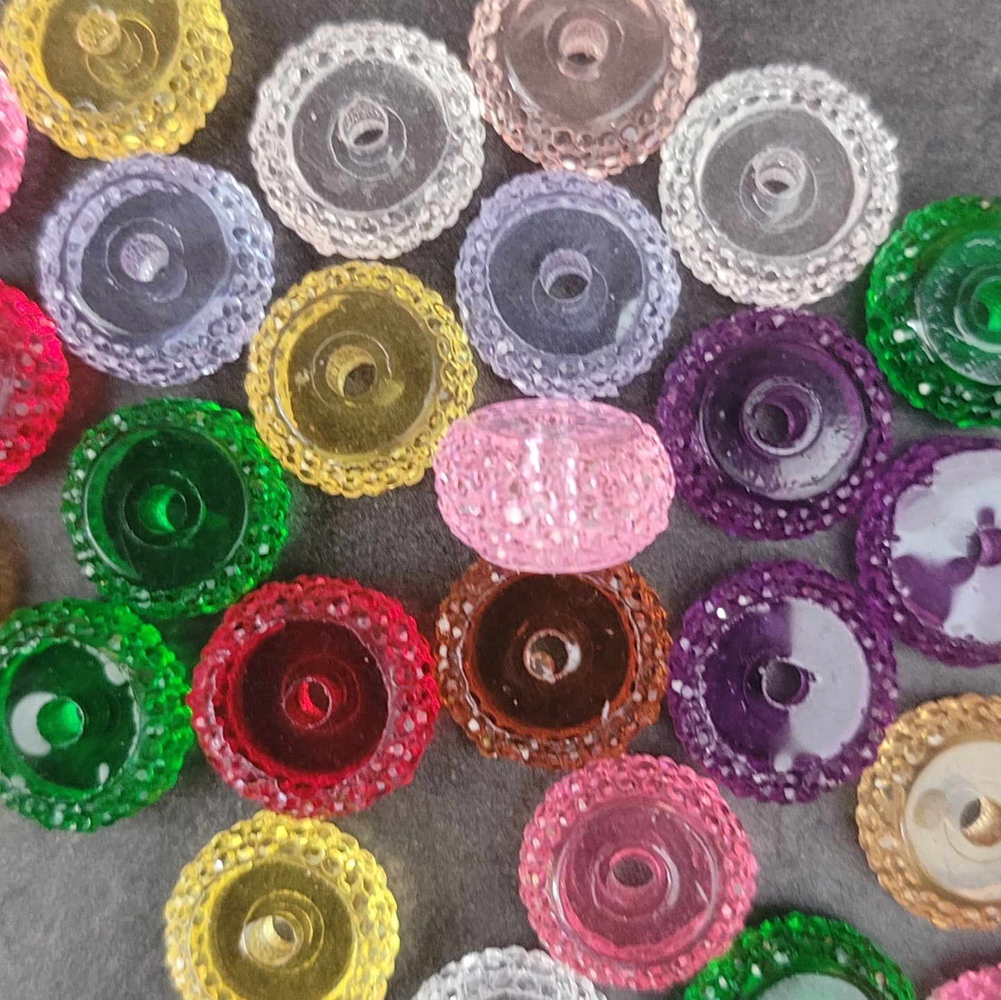 Clear colorful spacer beads-
