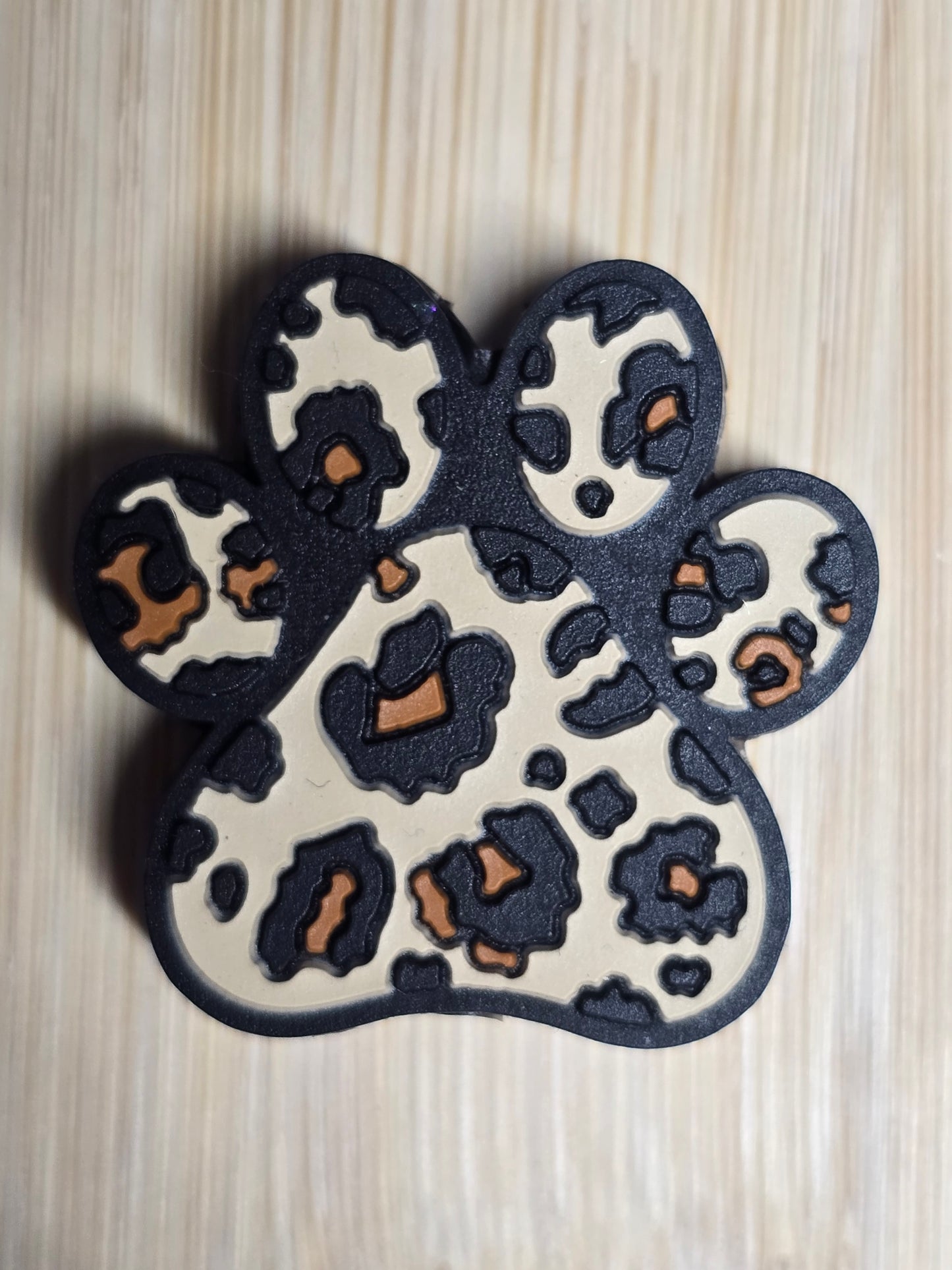 Focal silicone beads dog paws