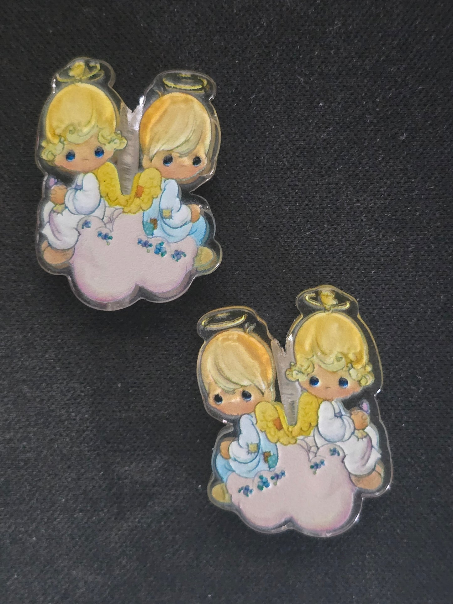 Acrylic focal beads angel children