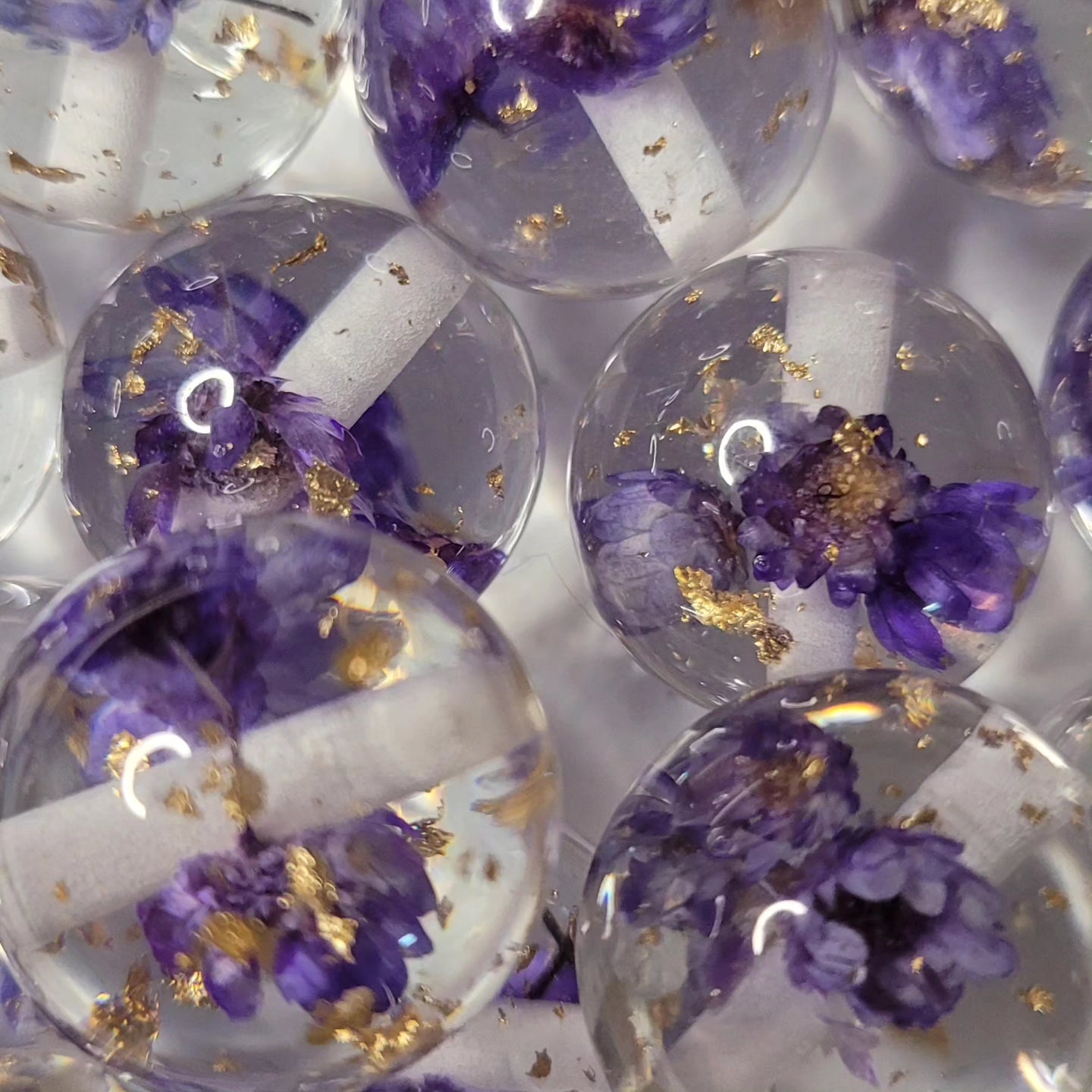 20mm purple acrylic beads- 10pcs