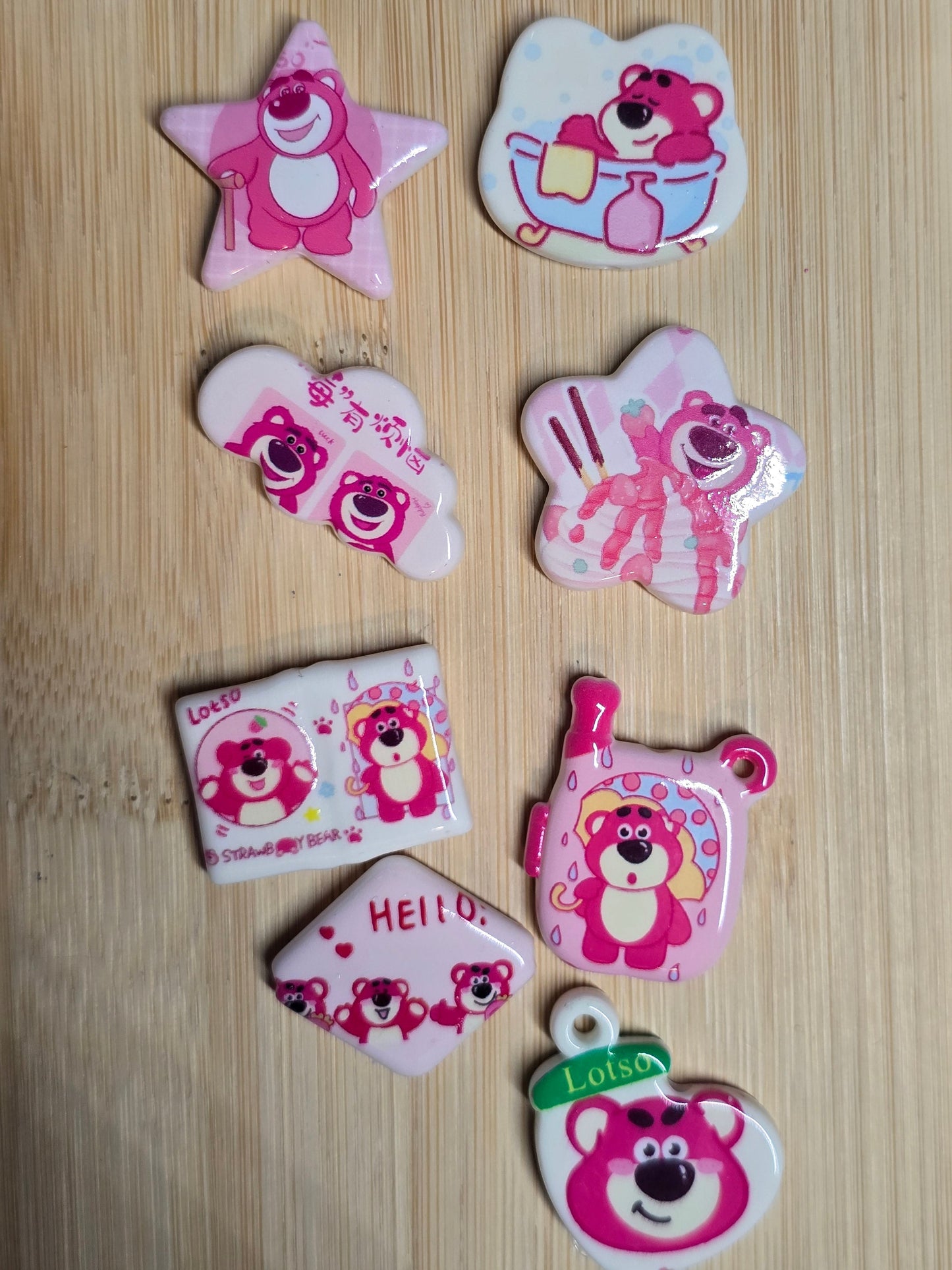 Acrylic beads DS movie character pink bear