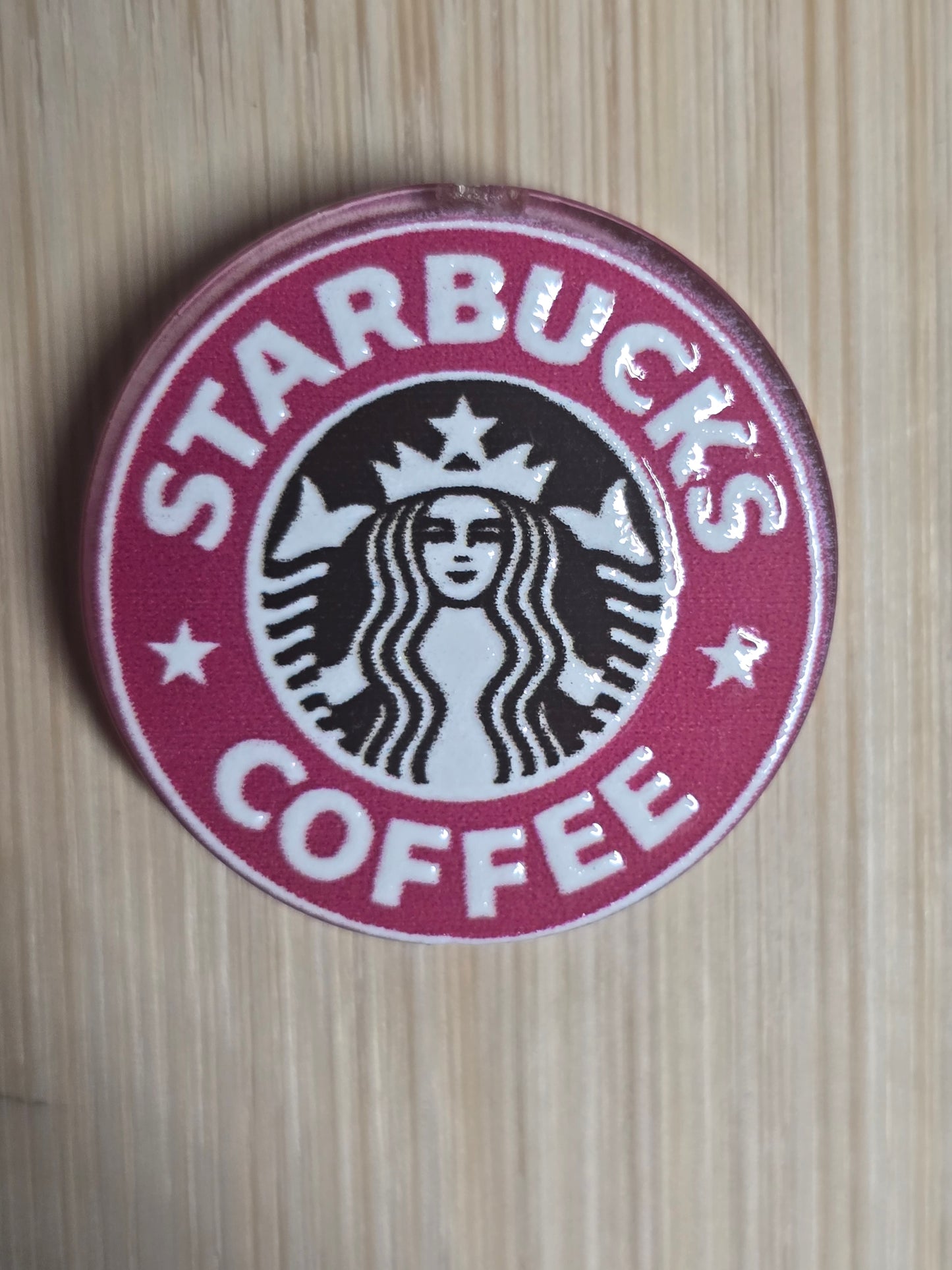 Acrylic focal beads SB round coffee