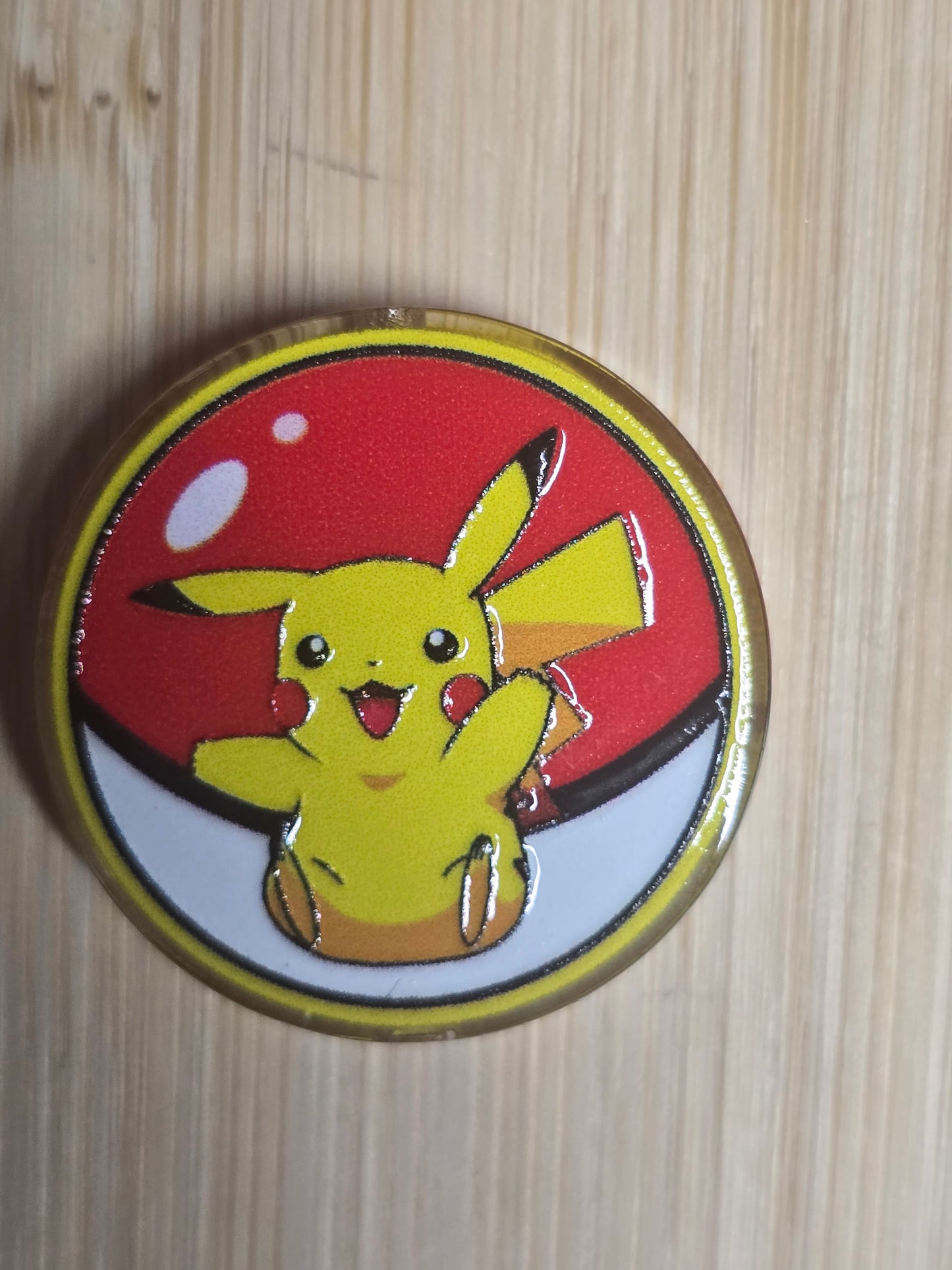 Acrylic focal beads yellow game character