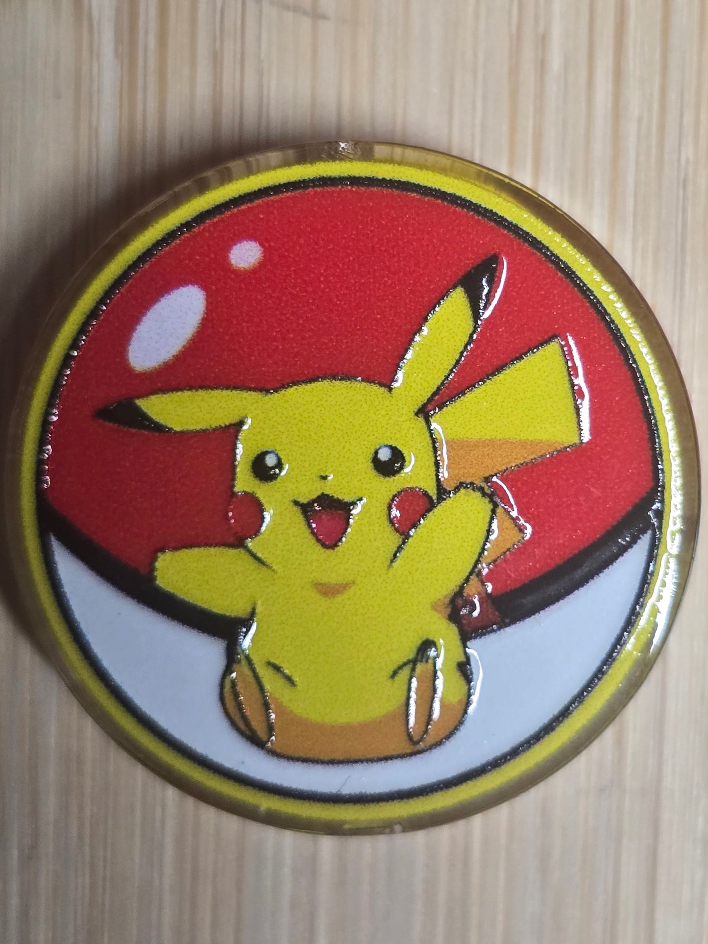 Acrylic focal beads yellow game character