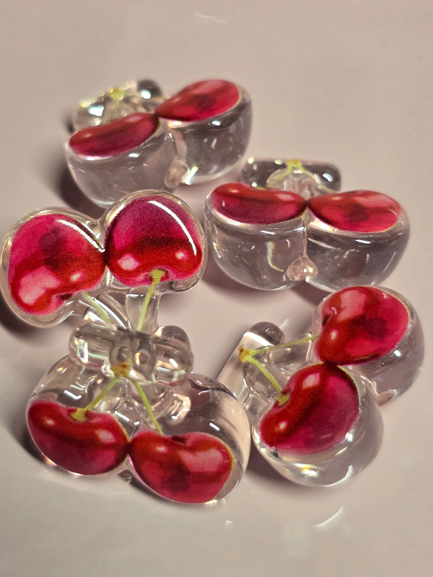 Acrylic cherry beads